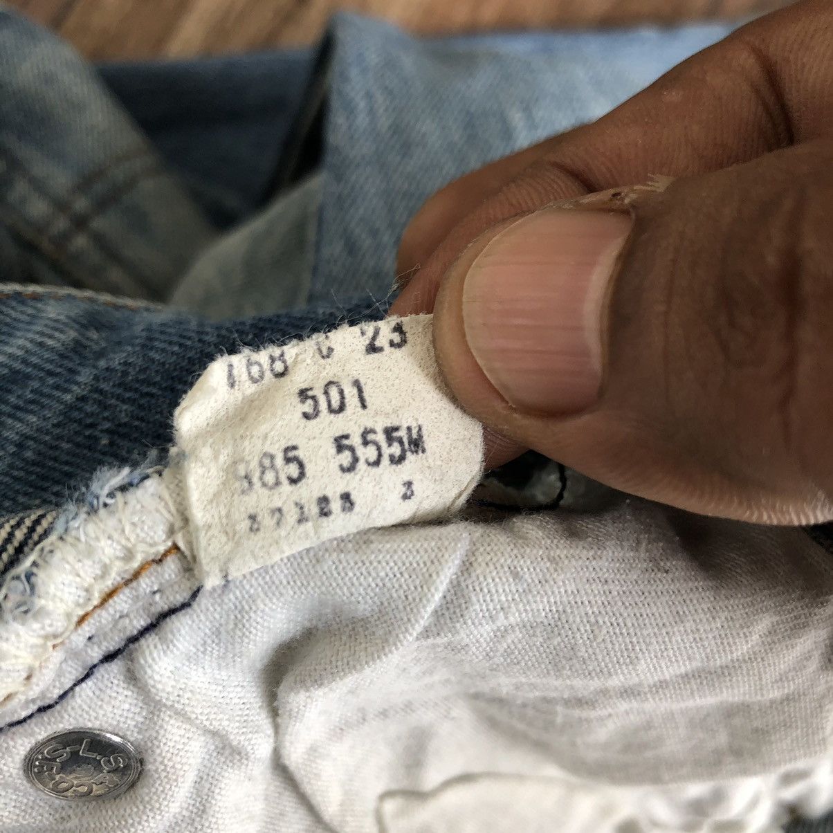 Levi's Vtg 80’s Levis 501 Rindem Button 555 Selvedge Denim Jeans Size US 29 - 7 Thumbnail