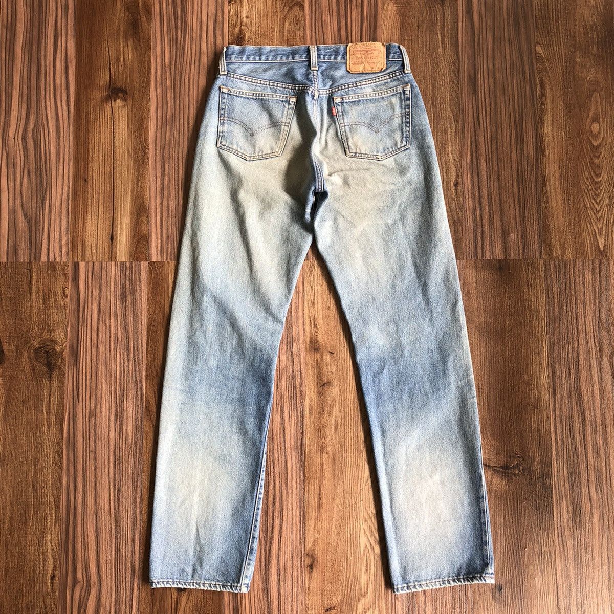 Levi's Vtg 80’s Levis 501 Rindem Button 555 Selvedge Denim Jeans Size US 29 - 9 Thumbnail