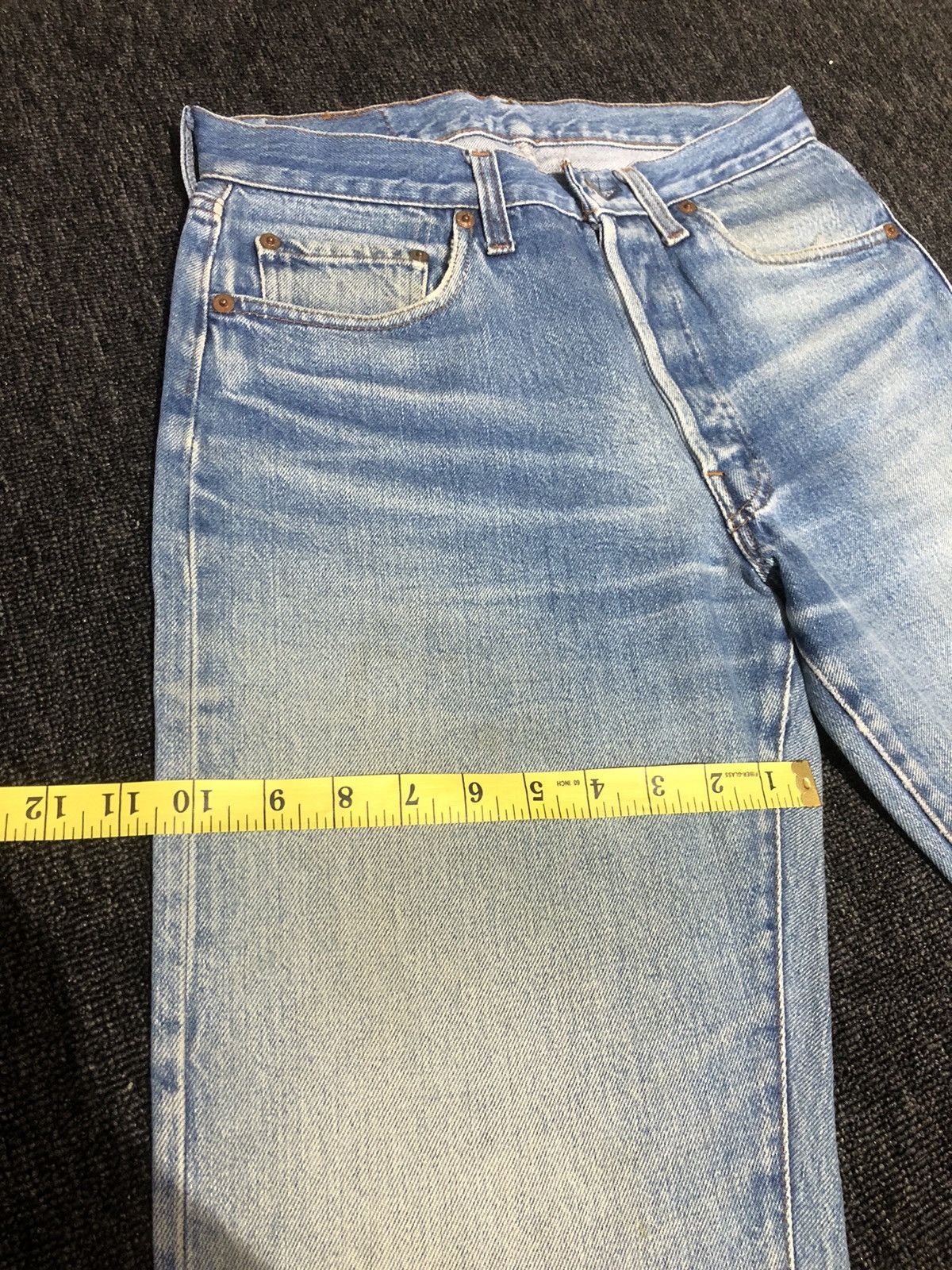 Levi's Vtg 80’s Levis 501 Rindem Button 555 Selvedge Denim Jeans Size US 29 - 14 Thumbnail