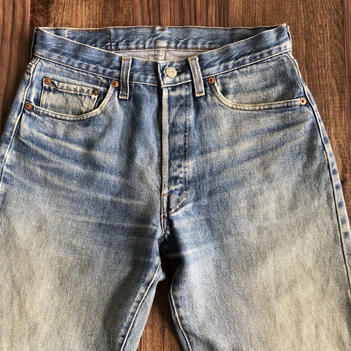 Levi's Vtg 80’s Levis 501 Rindem Button 555 Selvedge Denim Jeans Size US 29 - 4 Thumbnail