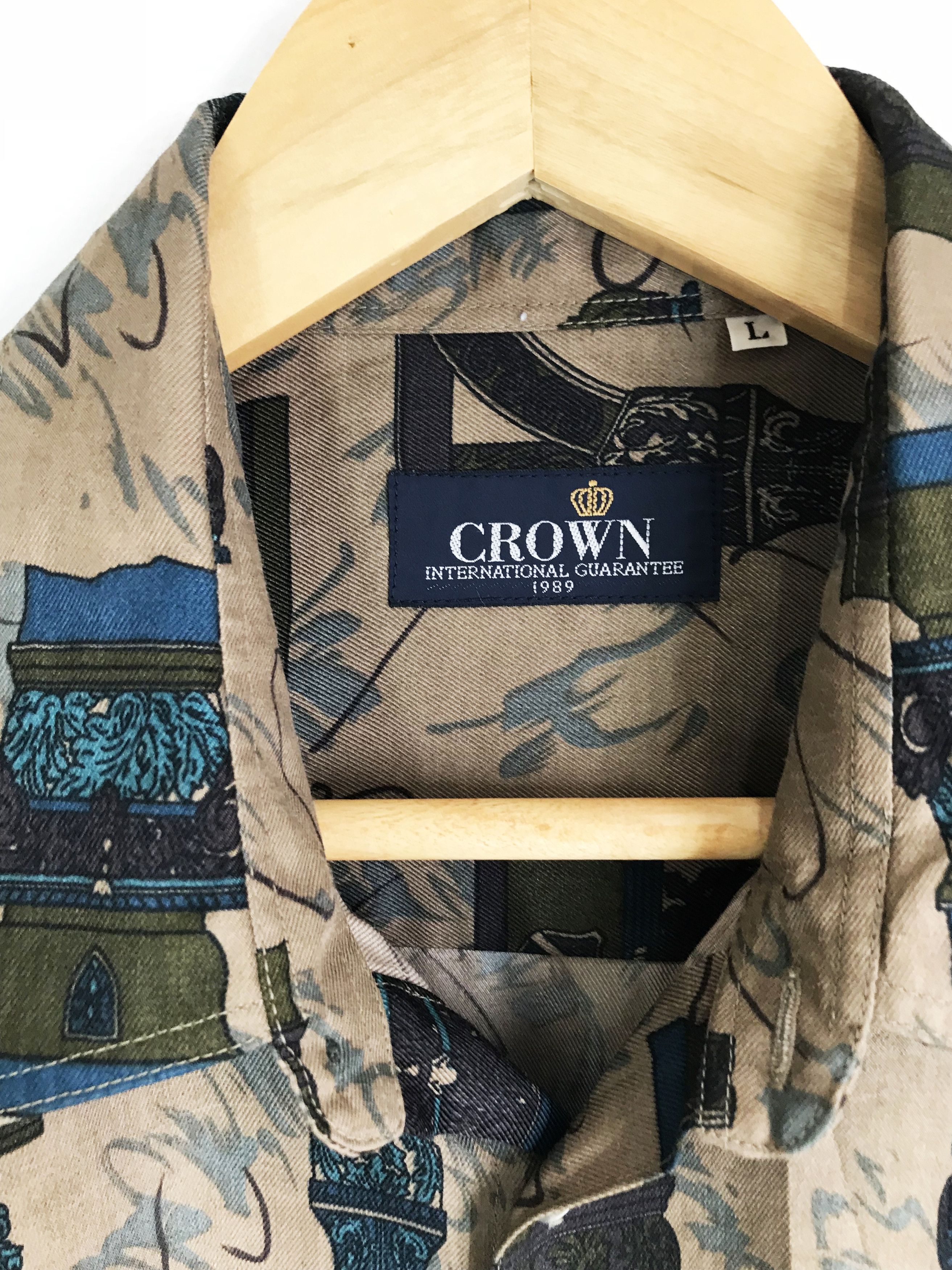 Hysteric Glamour Japanese brand CROWN All Over Print Shirt Size US L / EU 52-54 / 3 - 6 Thumbnail