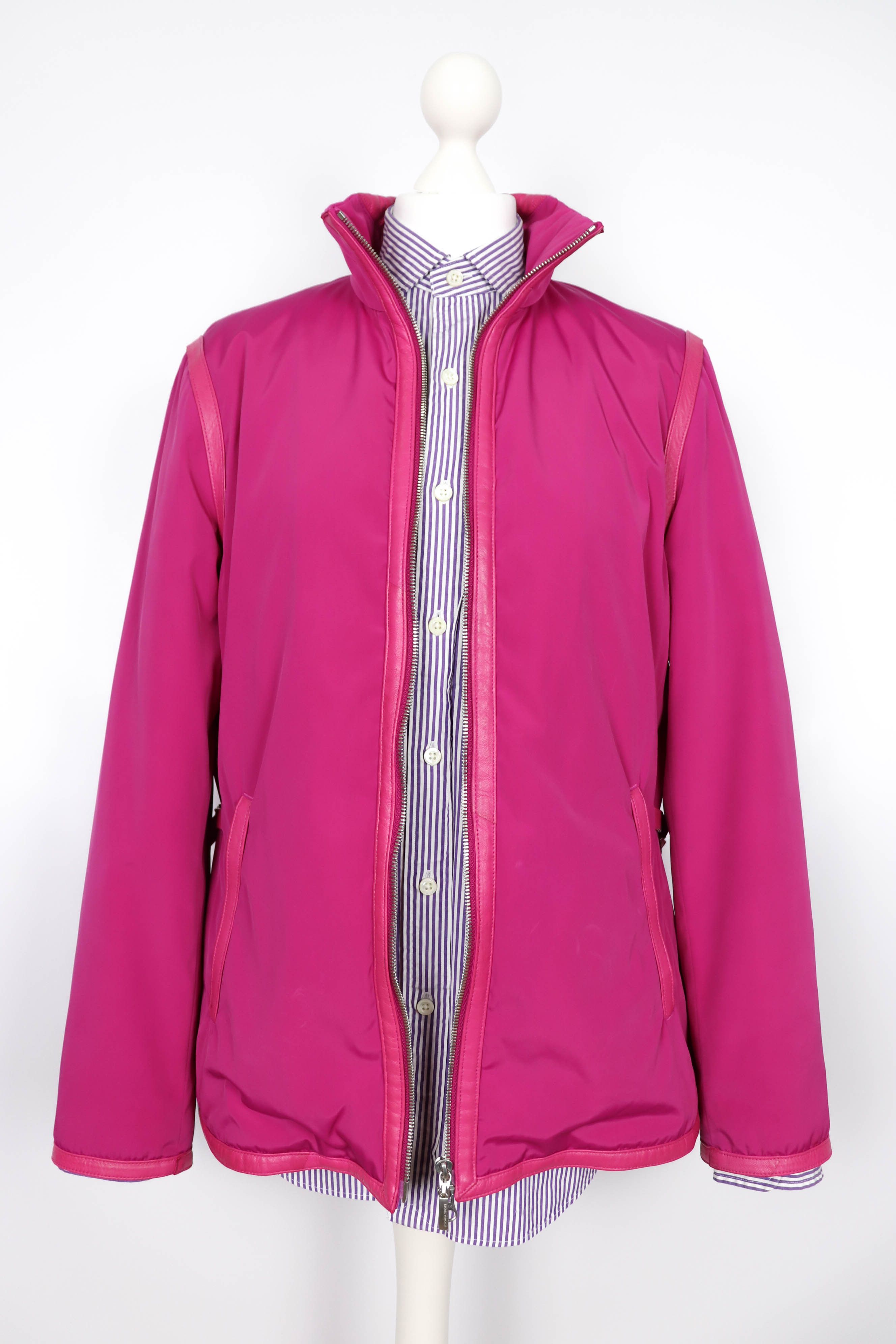 Escada Escada Sport Rare Women’s Fuxia Pink Nylon Jacket Size 40 Size S / US 4 / IT 40 - 3 Thumbnail