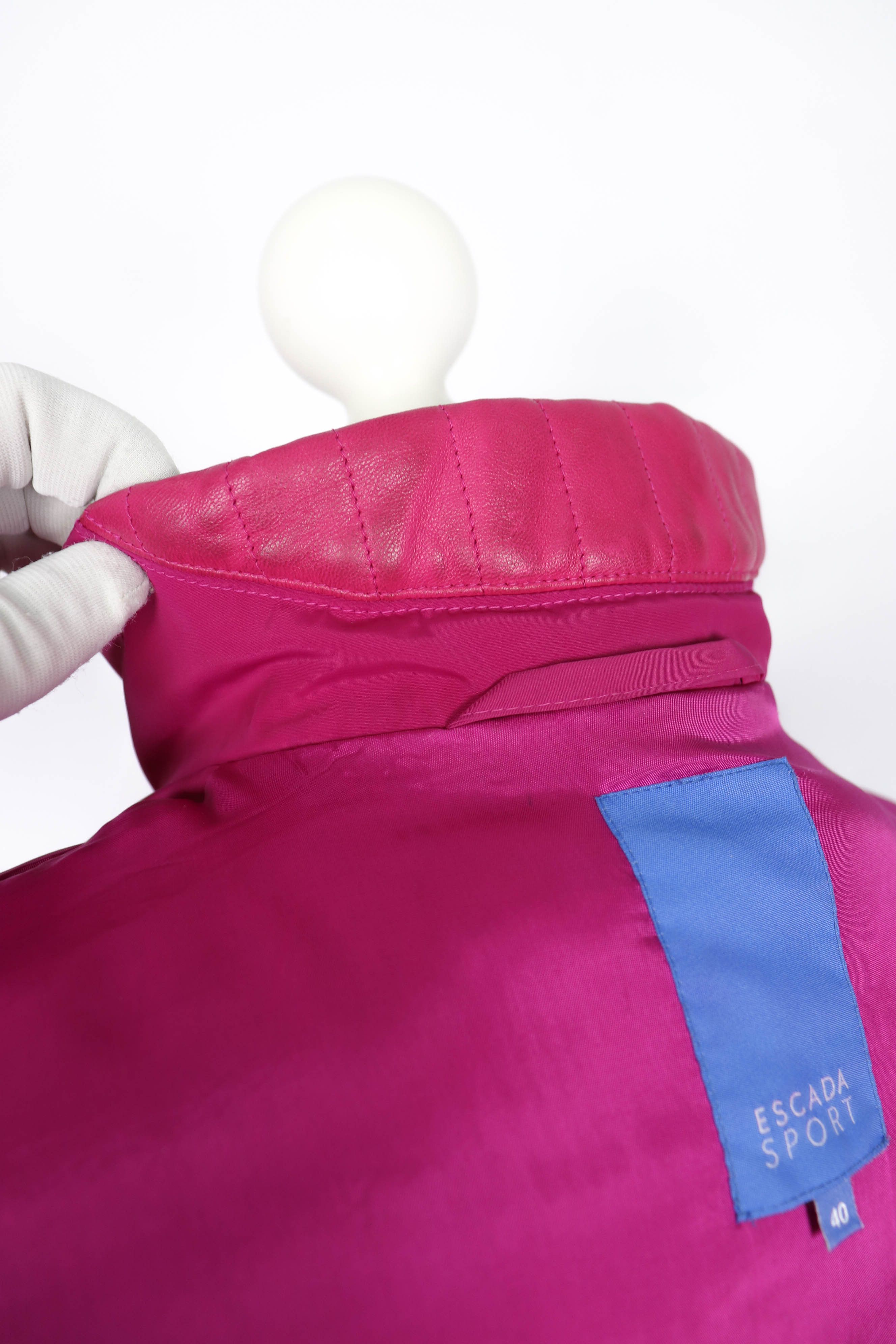 Escada Escada Sport Rare Women’s Fuxia Pink Nylon Jacket Size 40 Size S / US 4 / IT 40 - 16 Thumbnail