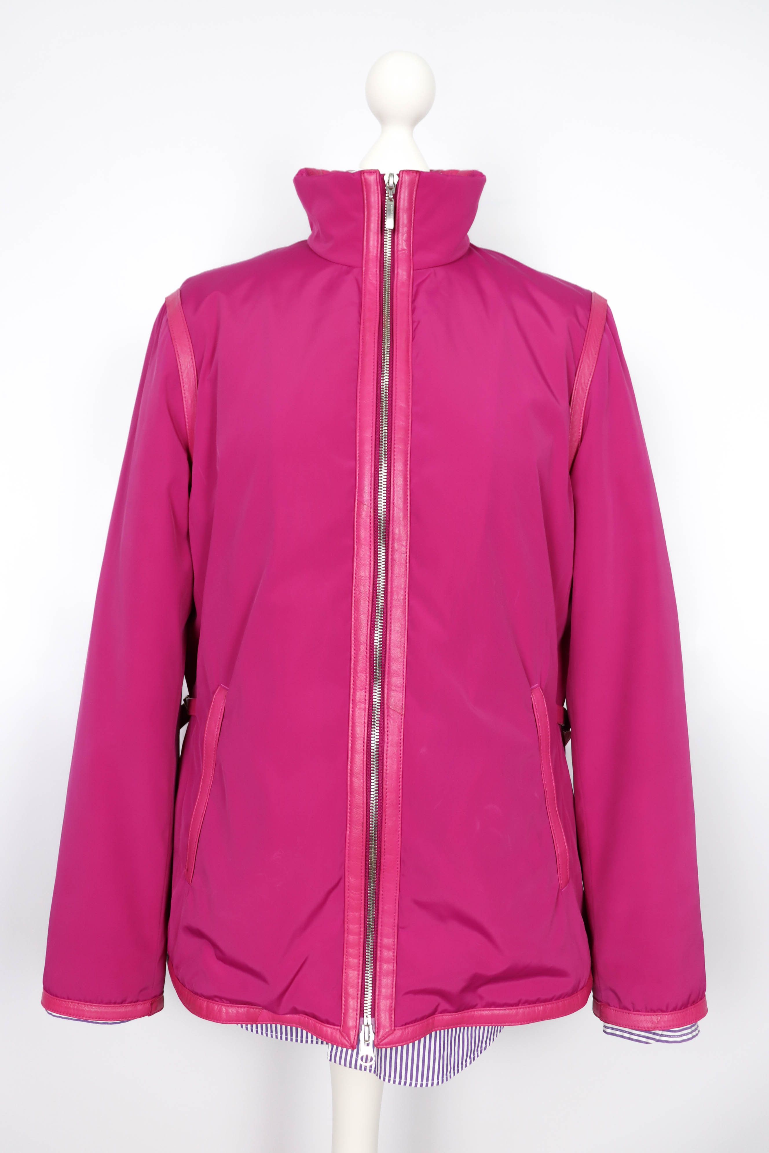 Escada Escada Sport Rare Women’s Fuxia Pink Nylon Jacket Size 40 Size S / US 4 / IT 40 - 1 Thumbnail