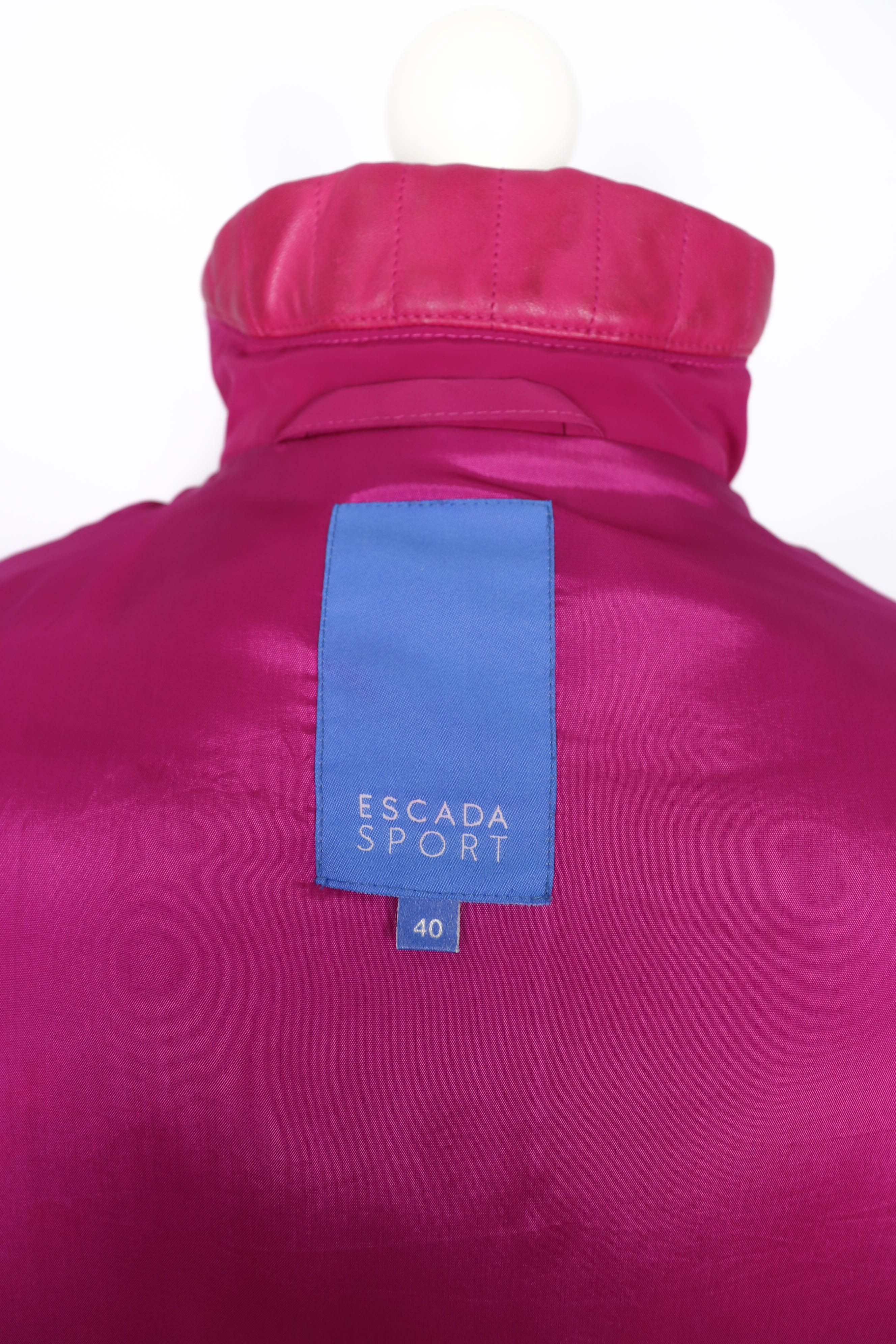 Escada Escada Sport Rare Women’s Fuxia Pink Nylon Jacket Size 40 Size S / US 4 / IT 40 - 14 Thumbnail