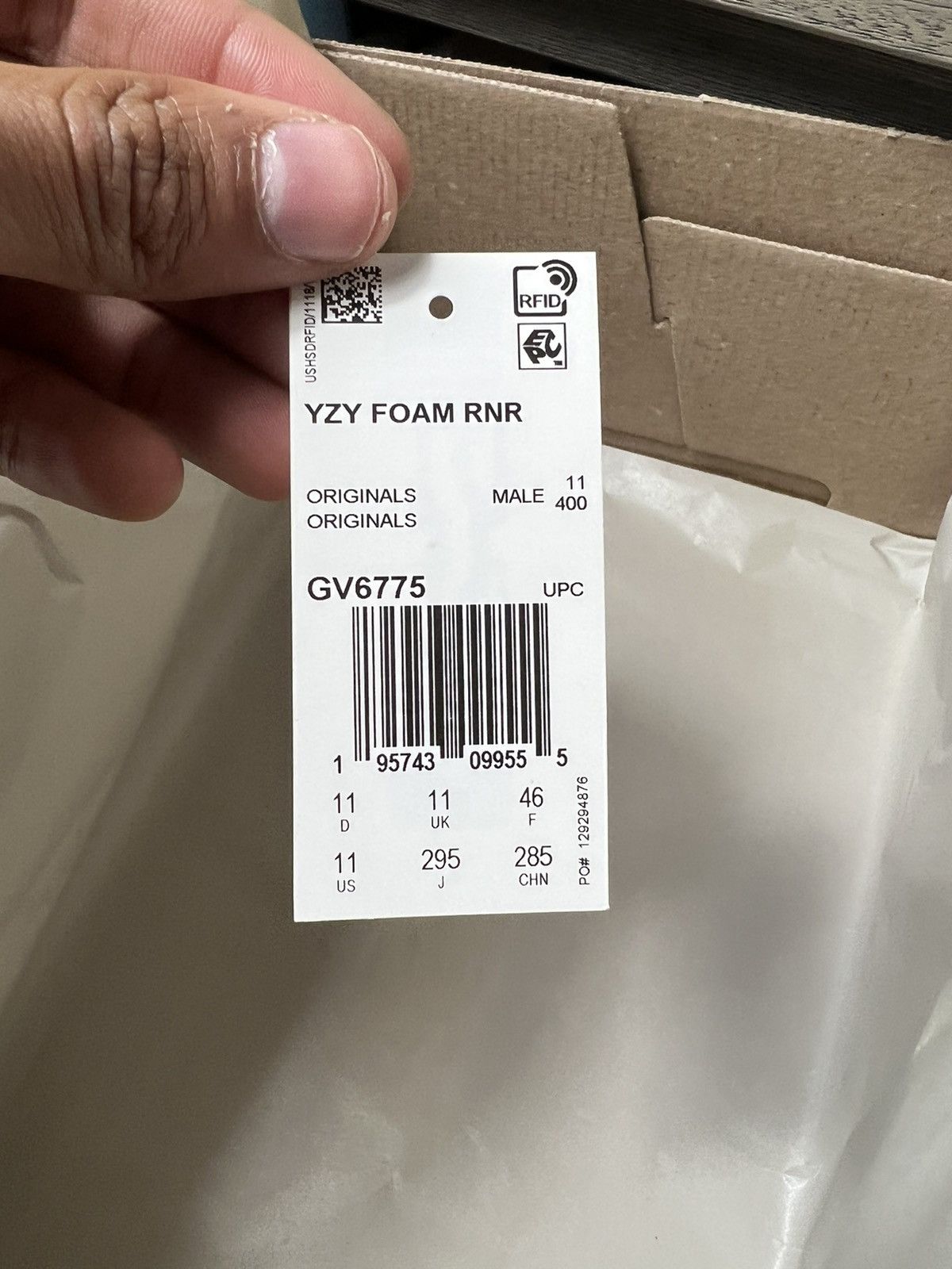 Adidas × Kanye West Adidas Yeezy Foam RNNR “Sulfur” Size US 11 / EU 44 - 6 Thumbnail