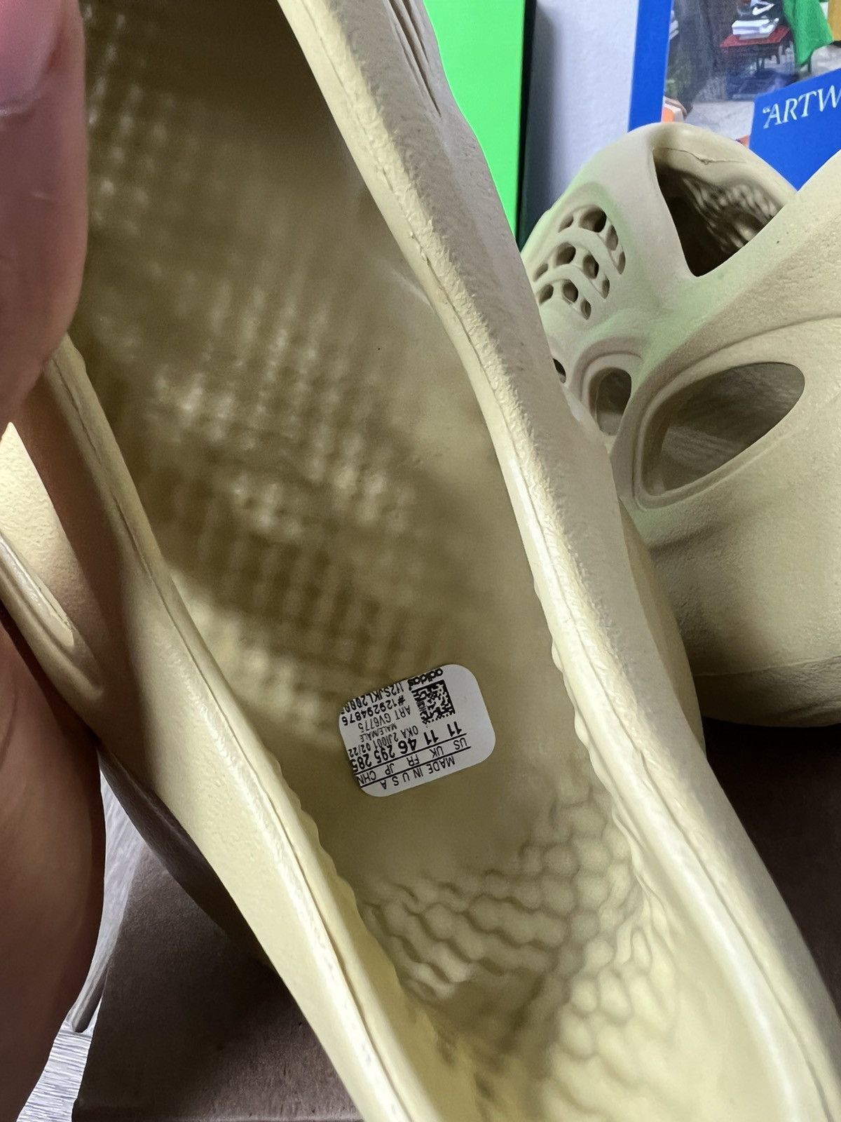 Adidas × Kanye West Adidas Yeezy Foam RNNR “Sulfur” Size US 10 / EU 43 - 3 Thumbnail