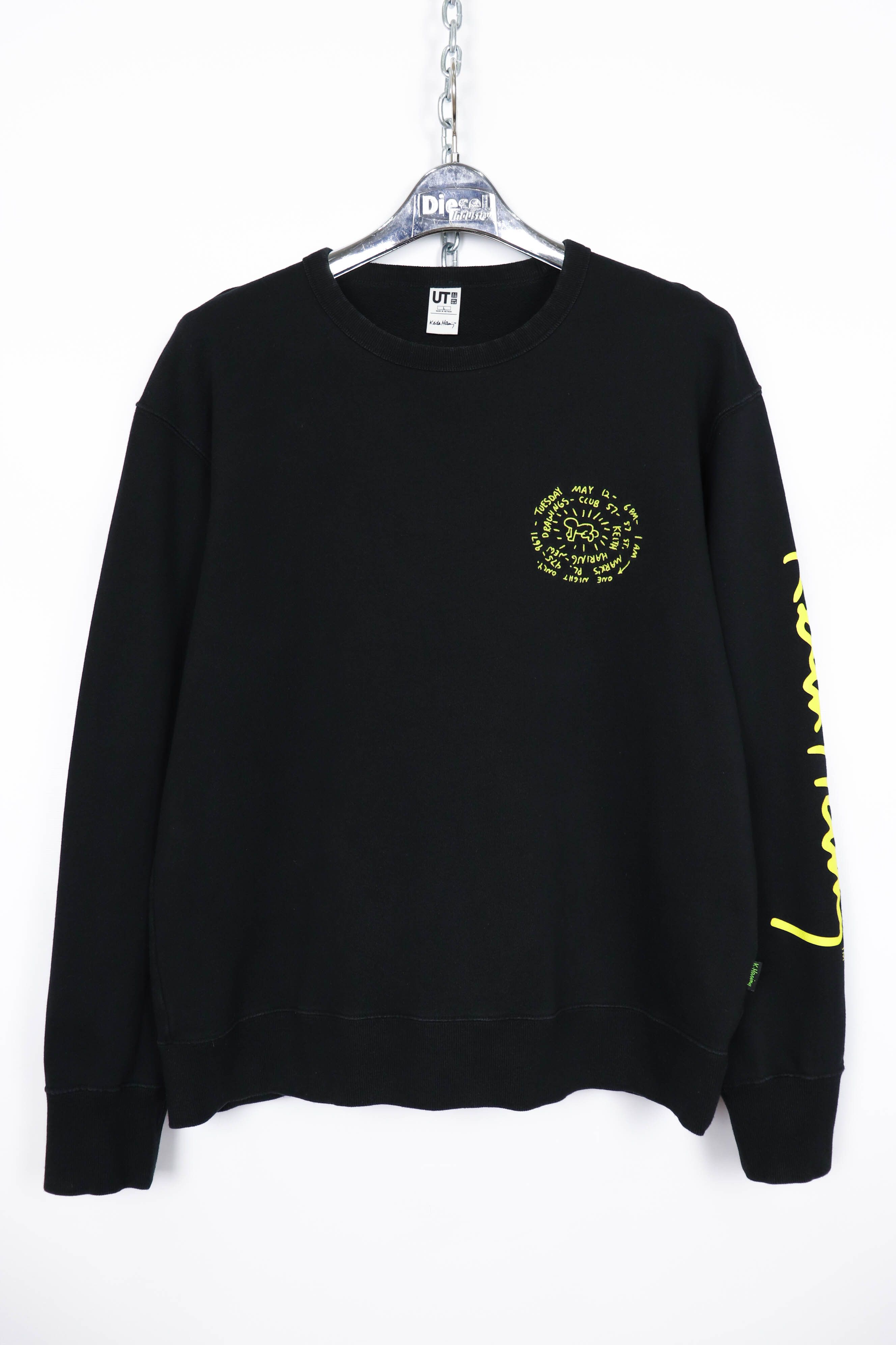 Keith Haring Uniqlo UT x Keith Haring Embroidered Logo Black Sweatshirt Size US L / EU 52-54 / 3 - 1 Thumbnail