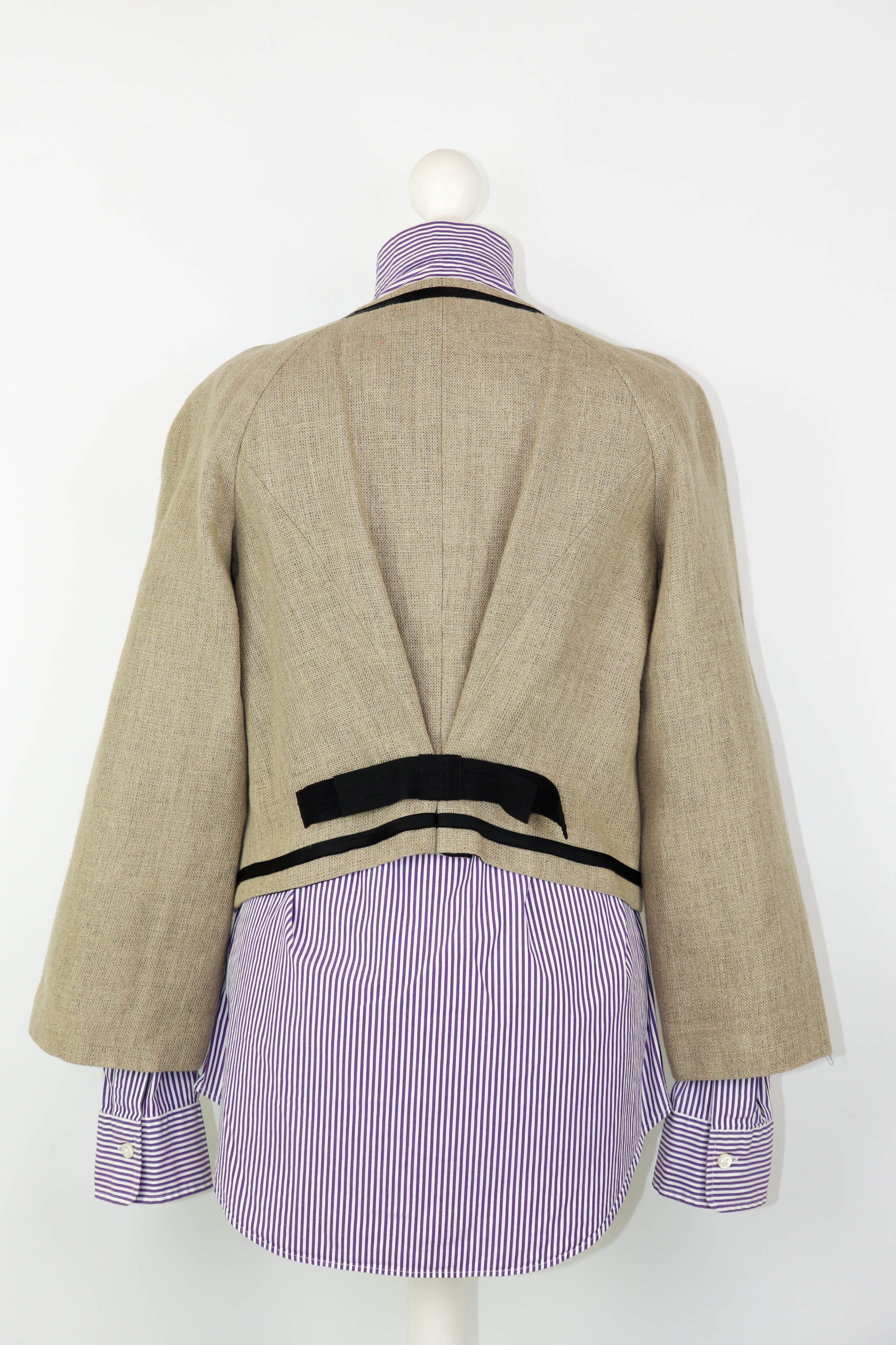 Dolce & Gabbana D&G Dolce & Gabbana Beige Linen Kimono Jacket Size 42 Size M / US 6-8 / IT 42-44 - 4 Thumbnail