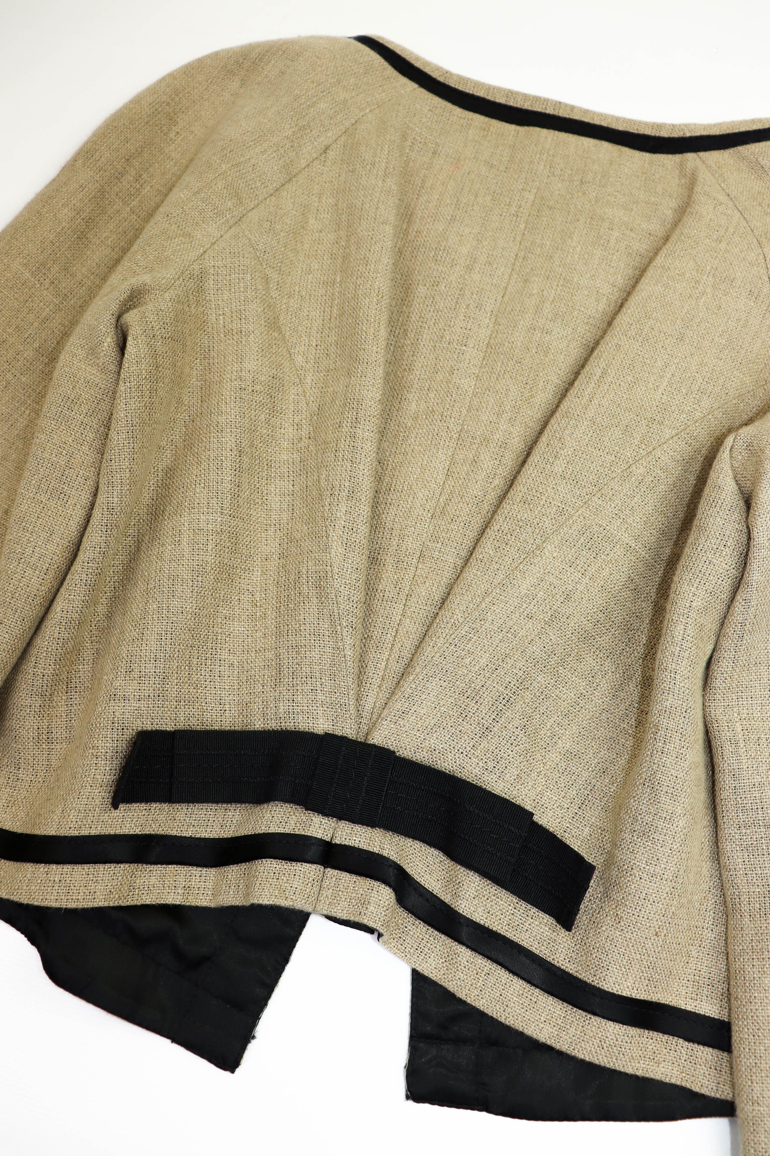 Dolce & Gabbana D&G Dolce & Gabbana Beige Linen Kimono Jacket Size 42 Size M / US 6-8 / IT 42-44 - 7 Thumbnail