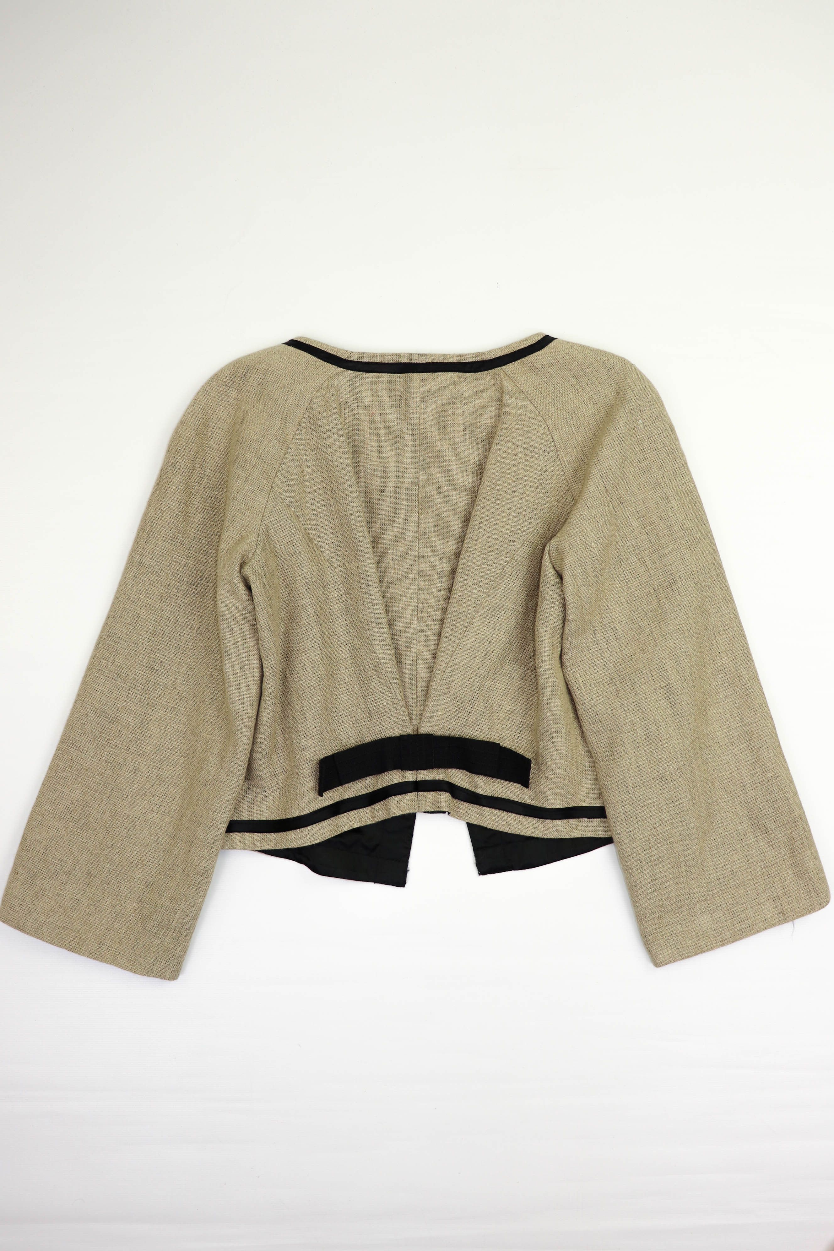 Dolce & Gabbana D&G Dolce & Gabbana Beige Linen Kimono Jacket Size 42 Size M / US 6-8 / IT 42-44 - 2 Thumbnail