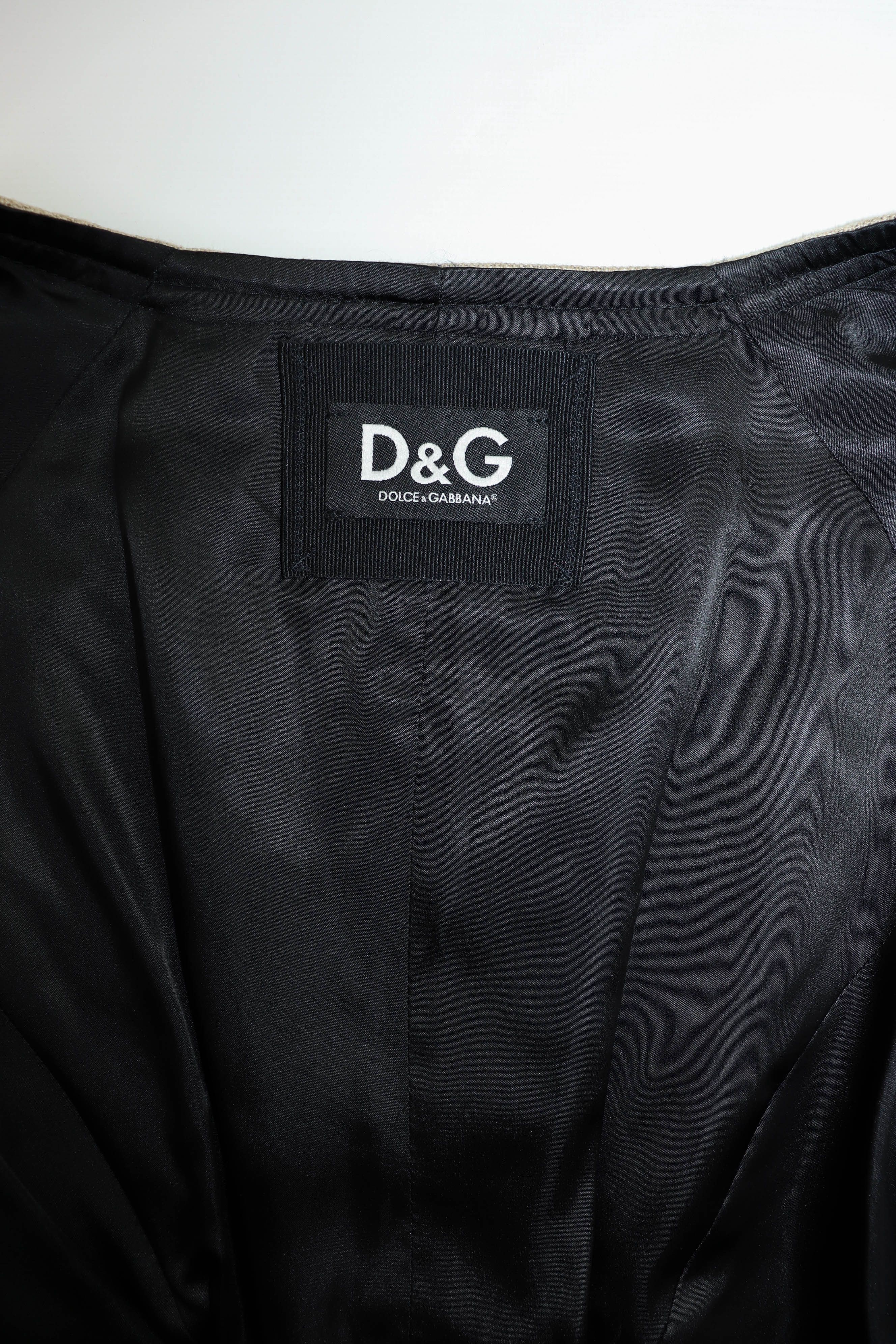 Dolce & Gabbana D&G Dolce & Gabbana Beige Linen Kimono Jacket Size 42 Size M / US 6-8 / IT 42-44 - 9 Thumbnail
