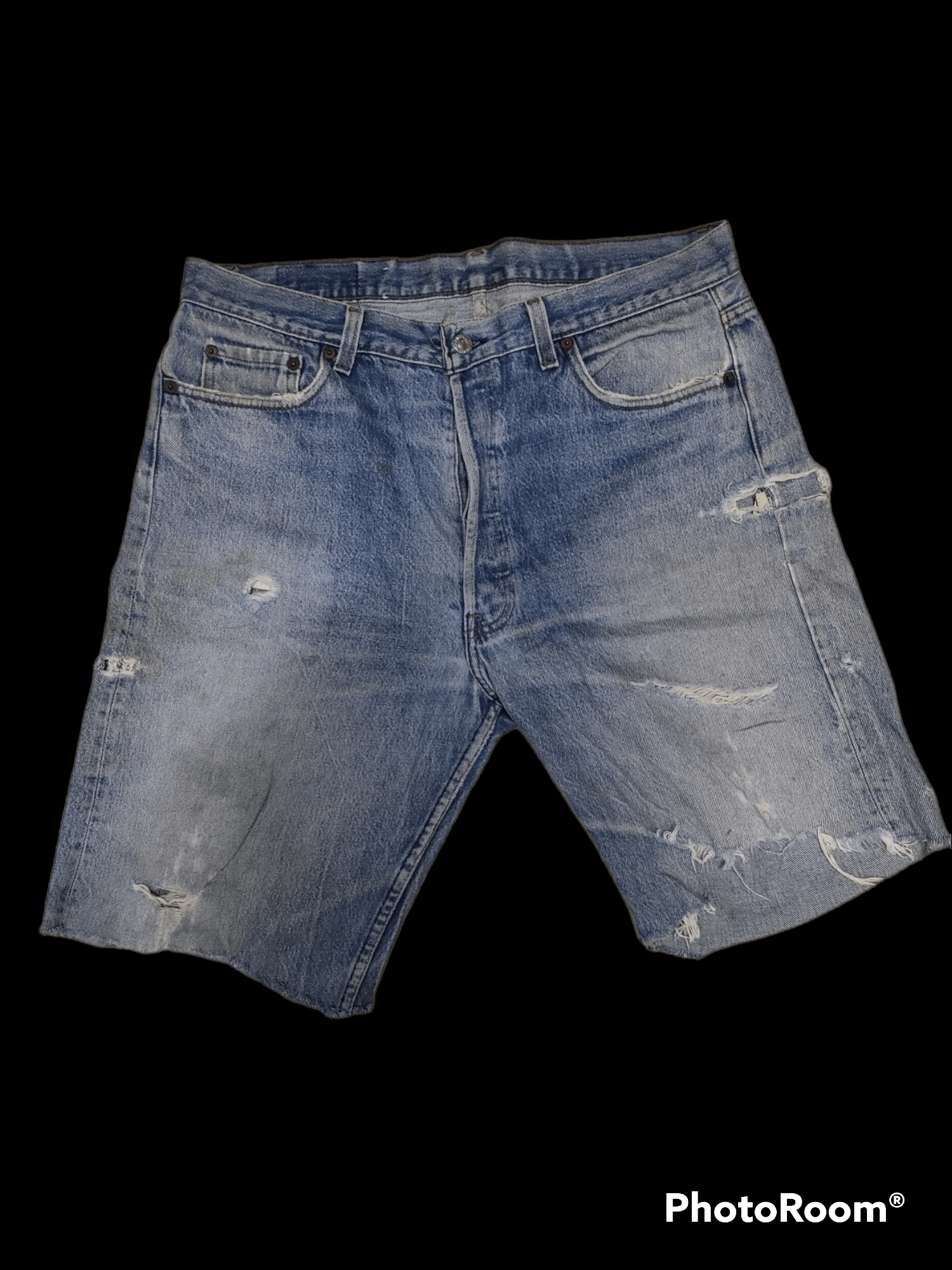 Levi's × Levi's Vintage Clothing × Vintage 🔥 Steals 🔥 Vintage Levis 501 Distressed Short Pants Size US 36 / EU 52 - 1 Thumbnail