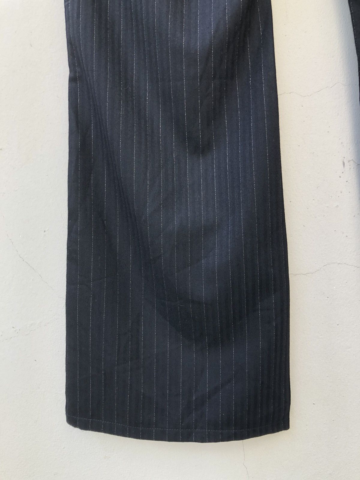 Vintage The Tenoras Japan Silver Striped Flare Cargo Trouser Pant Size US 31 - 17 Thumbnail