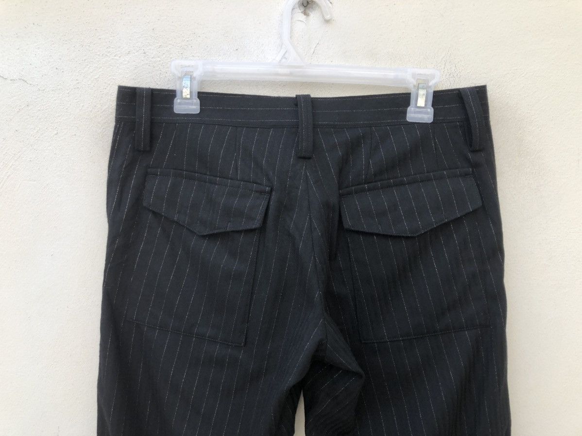 Vintage The Tenoras Japan Silver Striped Flare Cargo Trouser Pant Size US 31 - 15 Thumbnail