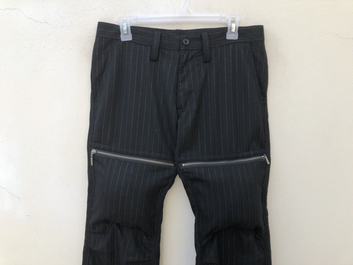 Vintage The Tenoras Japan Silver Striped Flare Cargo Trouser Pant Size US 31 - 7 Thumbnail