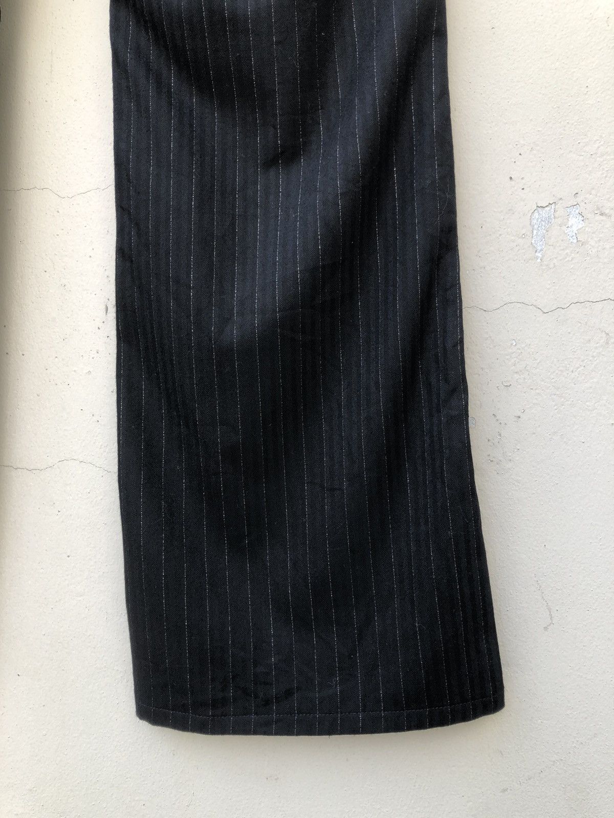 Vintage The Tenoras Japan Silver Striped Flare Cargo Trouser Pant Size US 31 - 20 Thumbnail