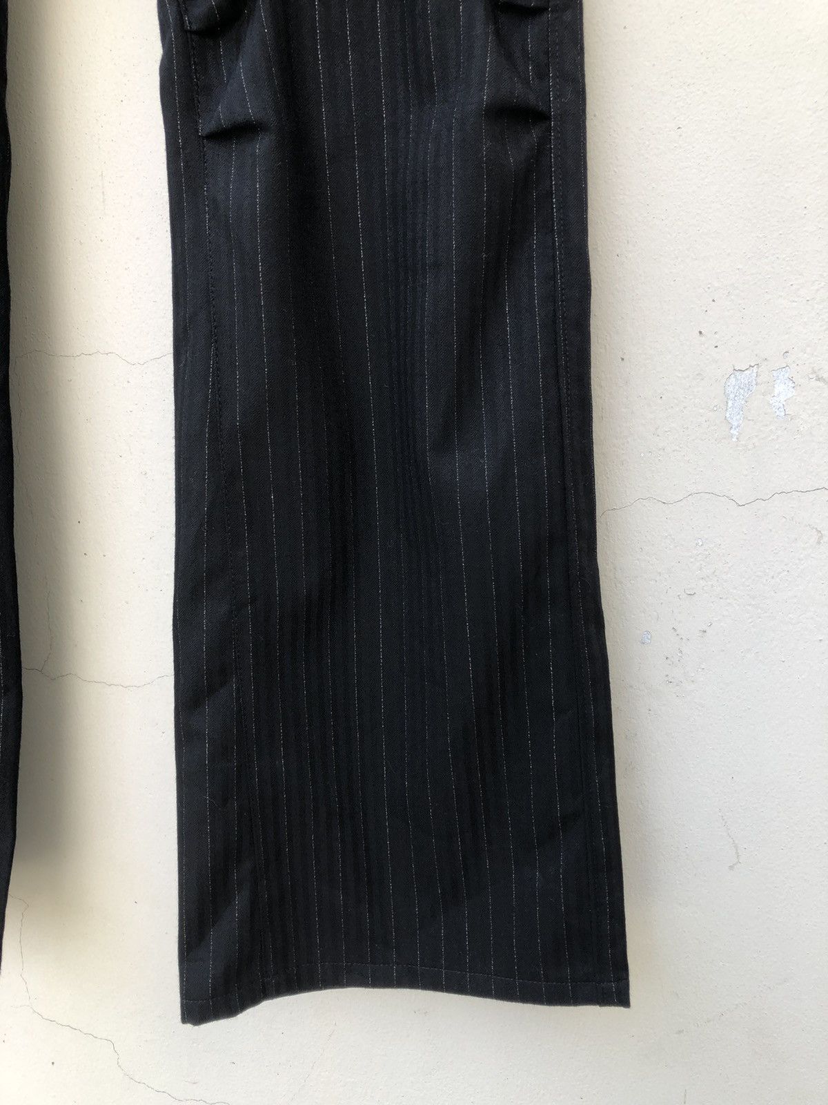 Vintage The Tenoras Japan Silver Striped Flare Cargo Trouser Pant Size US 31 - 9 Thumbnail