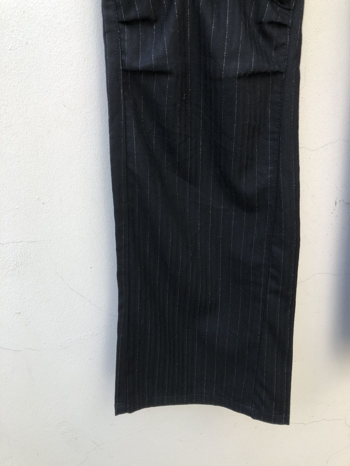 Vintage The Tenoras Japan Silver Striped Flare Cargo Trouser Pant Size US 31 - 8 Thumbnail