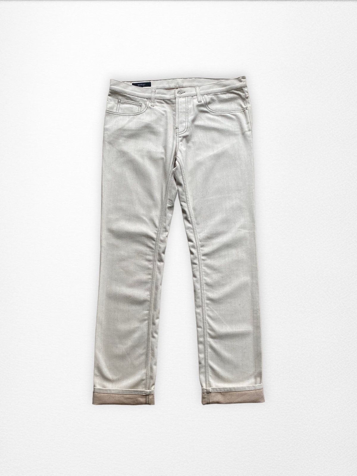 image of Gucci Denim Melange Jeans 52 in Beige, Men's (Size 36)