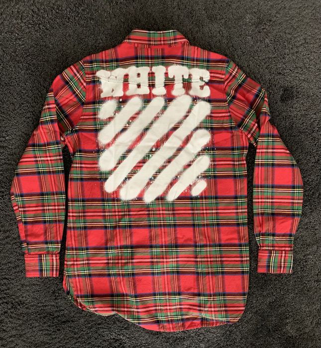 Off-White Diagonal Spray Flannel Shirt | Grailed