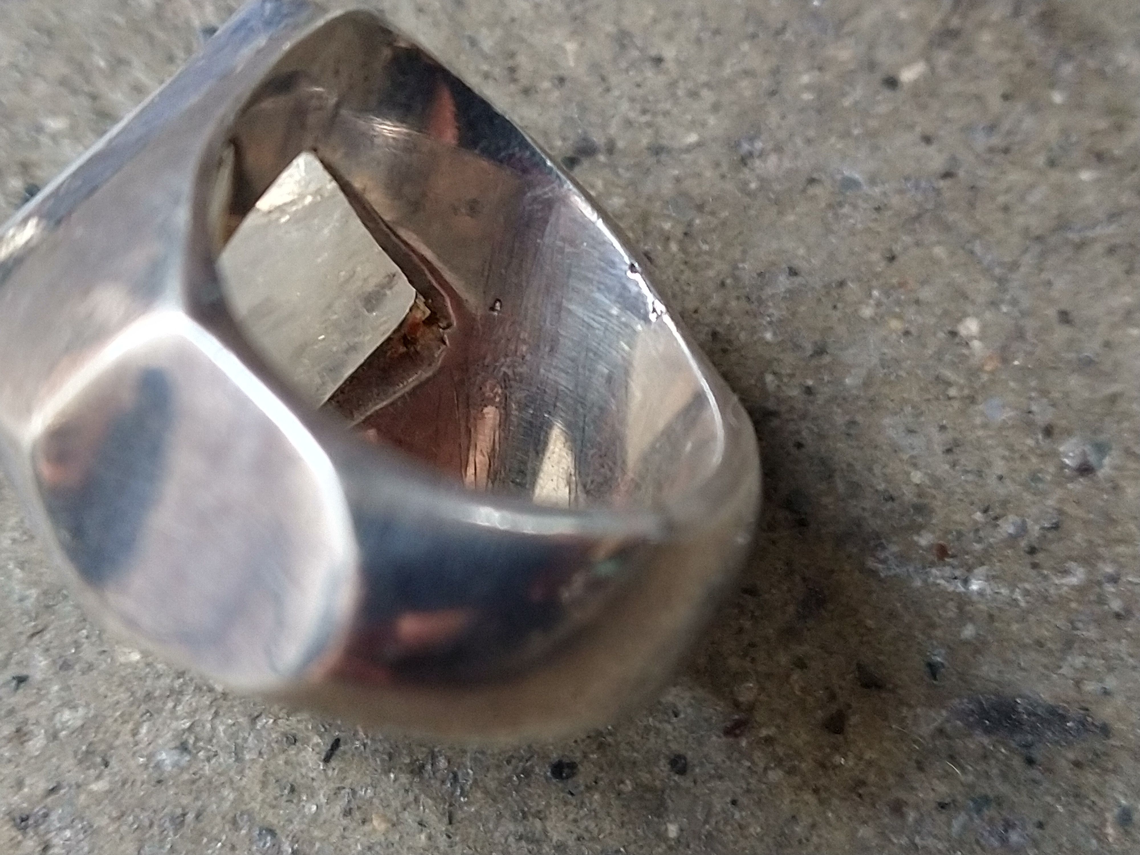 Other Vintage Sterling Silver Ring Moonstone Size 7 Modern Square Size ONE SIZE - 8 Thumbnail