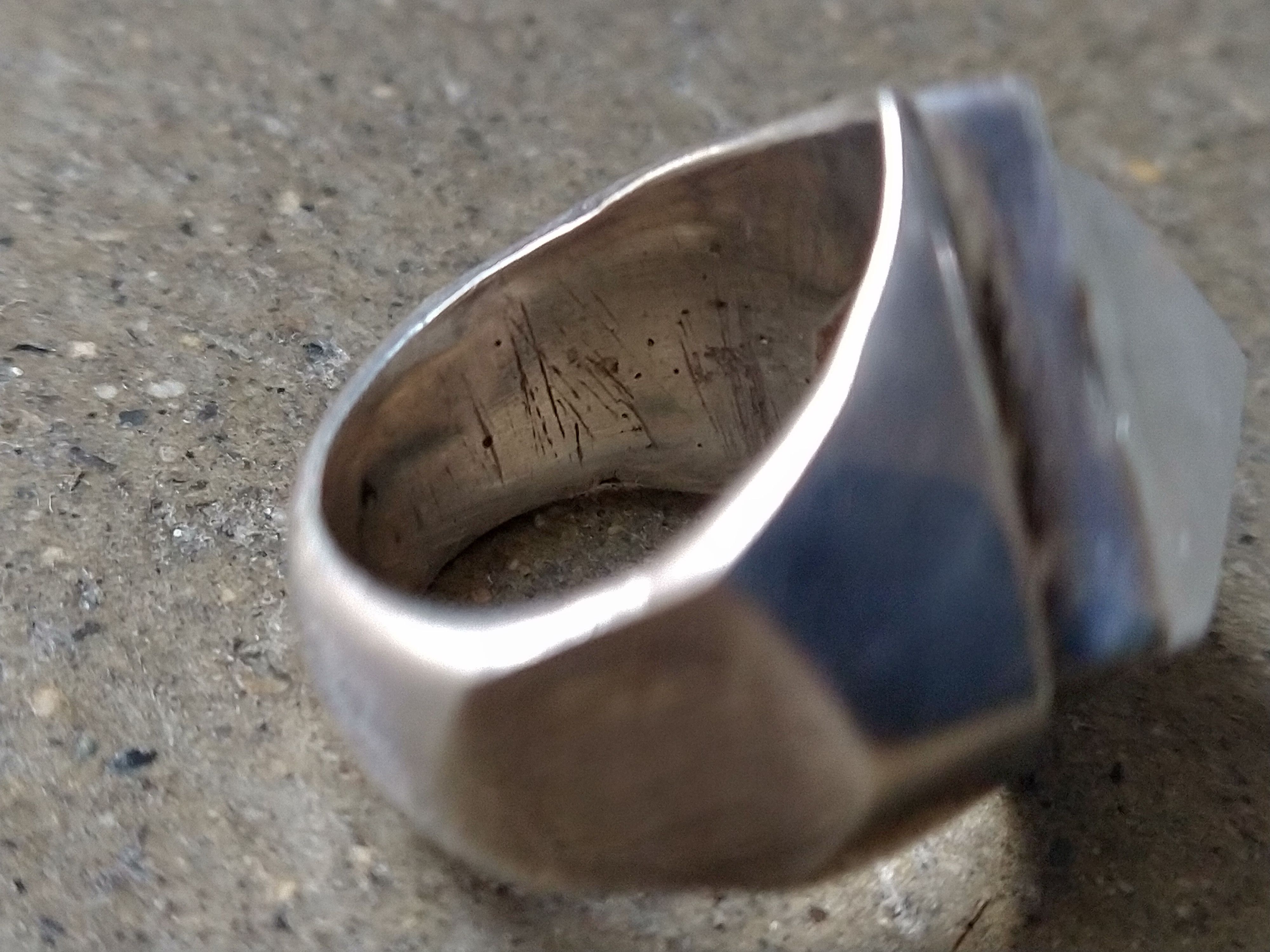 Other Vintage Sterling Silver Ring Moonstone Size 7 Modern Square Size ONE SIZE - 10 Thumbnail