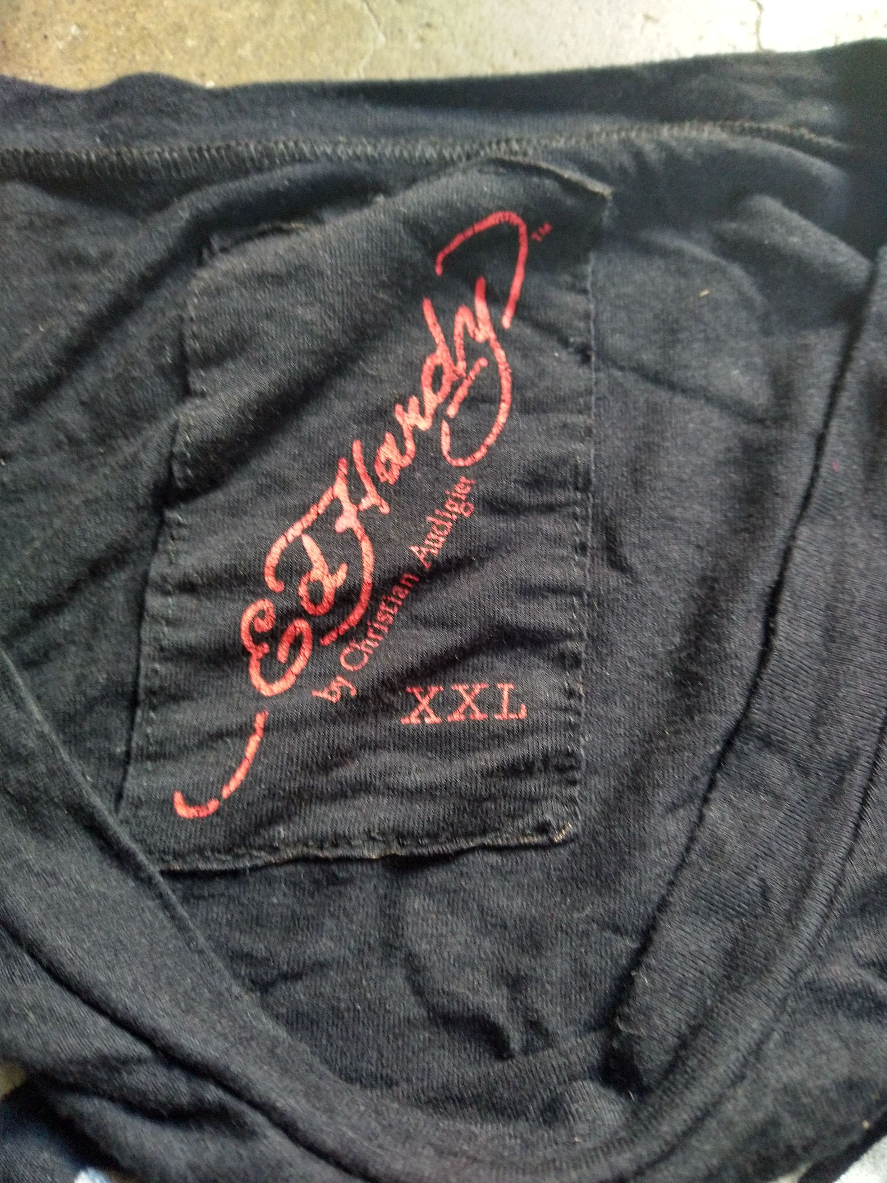 Christian Audigier Ed Hardy Tshirt Men's Size 2XL XXL Black Skull Rhinestone Size ONE SIZE - 7 Thumbnail
