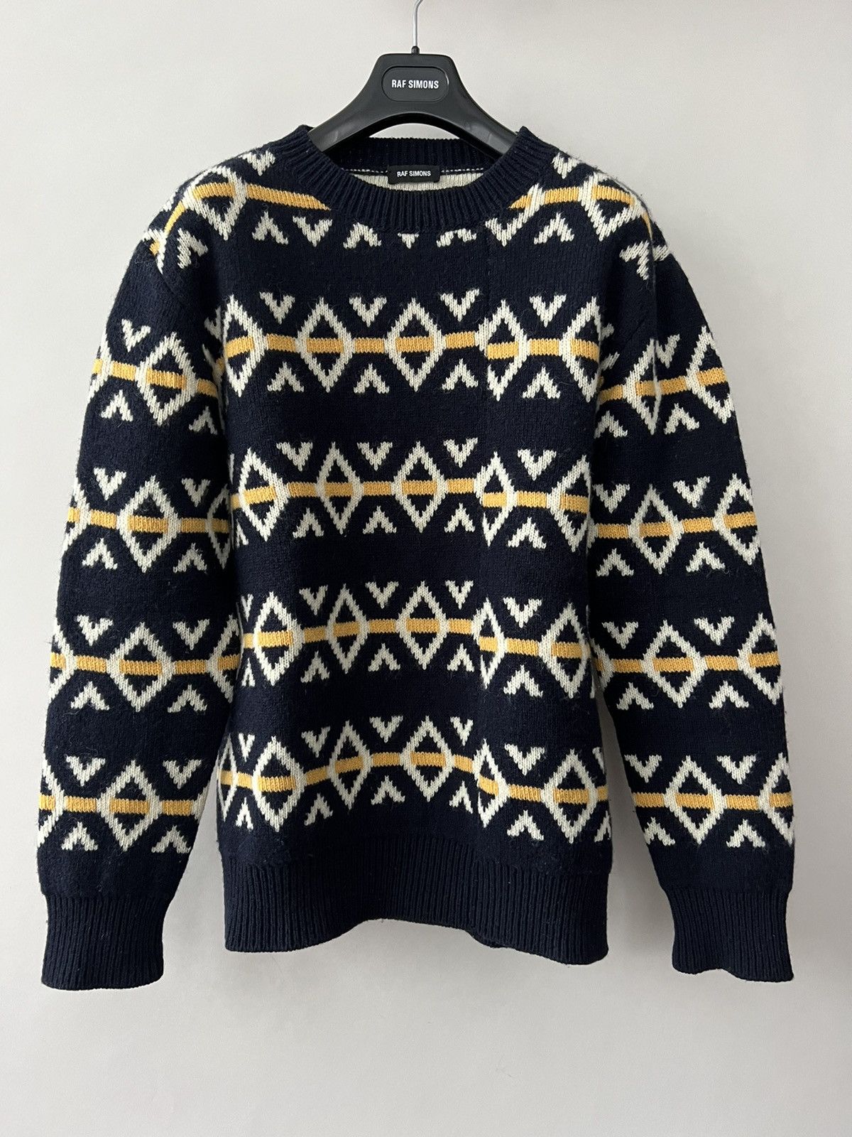 17aw RAF SIMONS NY Jacquard Wool Sweater Raf simons i love - Gem