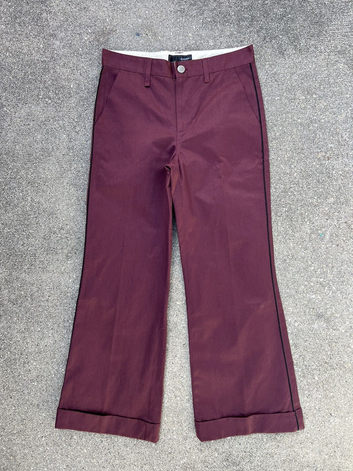 Vintage Bluten Blatt Japan Side Stripe Wide Leg Pant Size US 31 - 1 Thumbnail