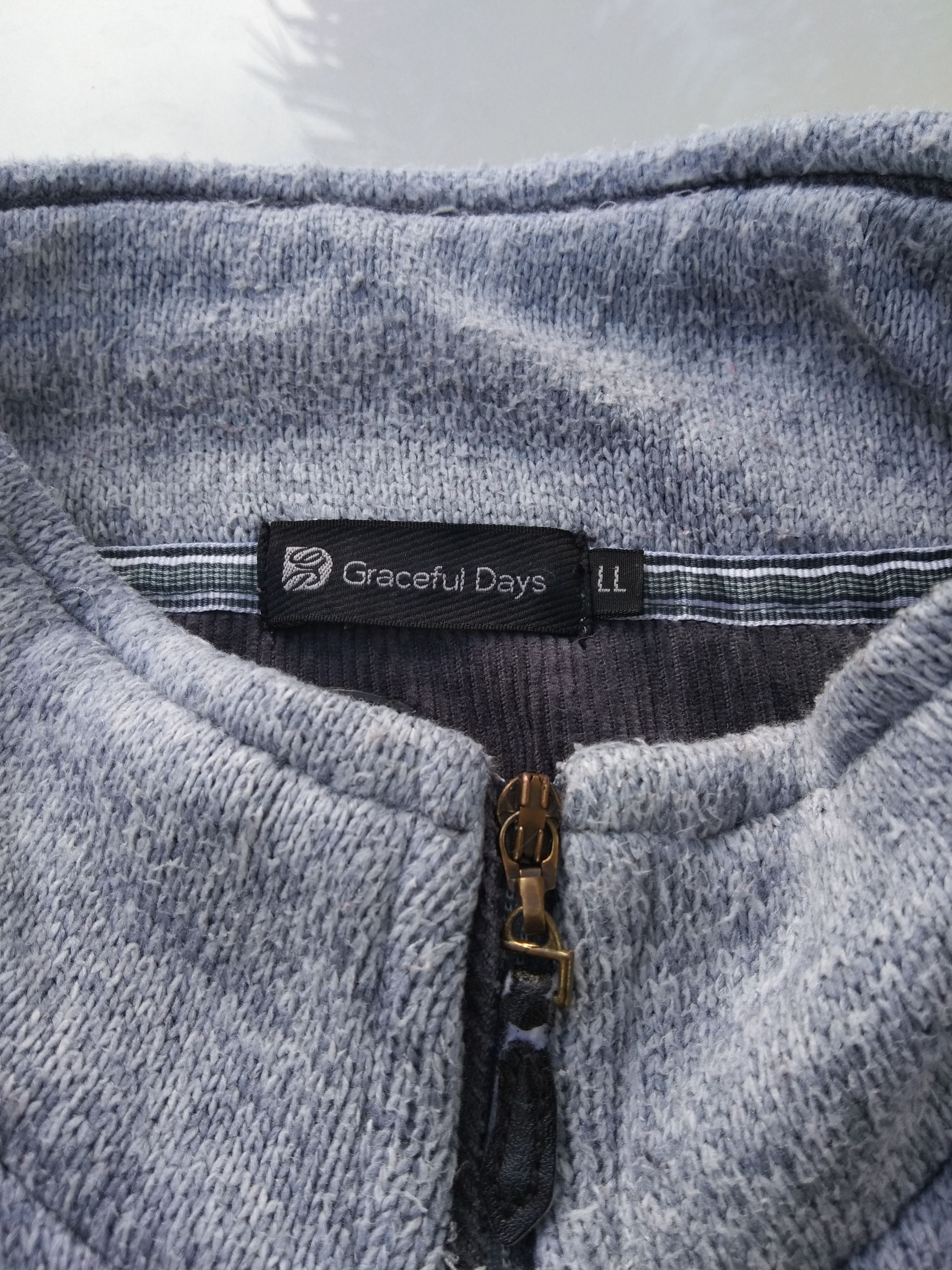 Japanese Brand GRACEFUL DAY'S MEN'S KNIT SWEATER TURTLENECK COLLAR ZIPPER Size US M / EU 48-50 / 2 - 6 Thumbnail