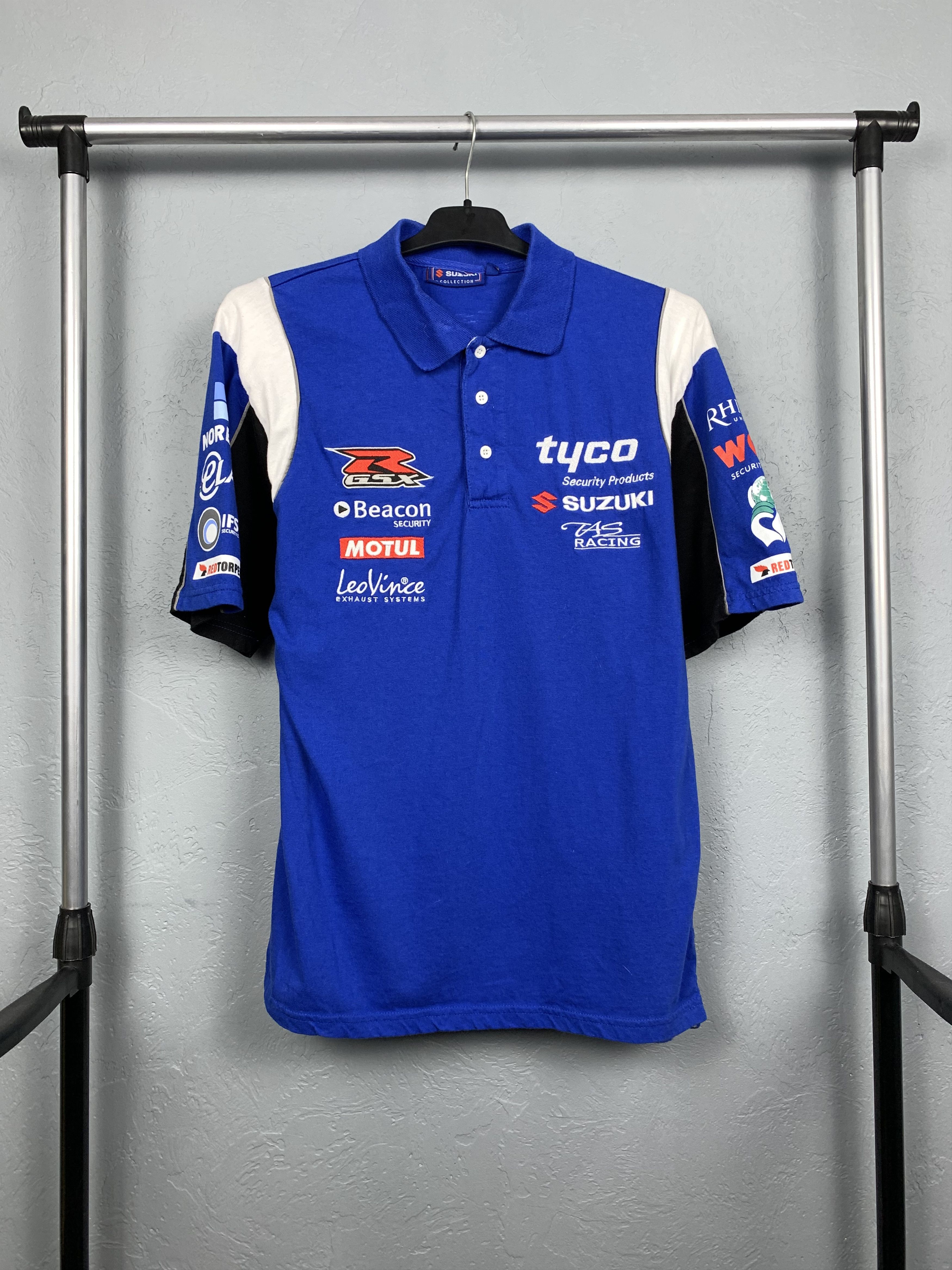 Japanese Brand × Vintage Suzuki Team Racing Mens Polo Shirt Y2K Size US M / EU 48-50 / 2 - 1 Thumbnail