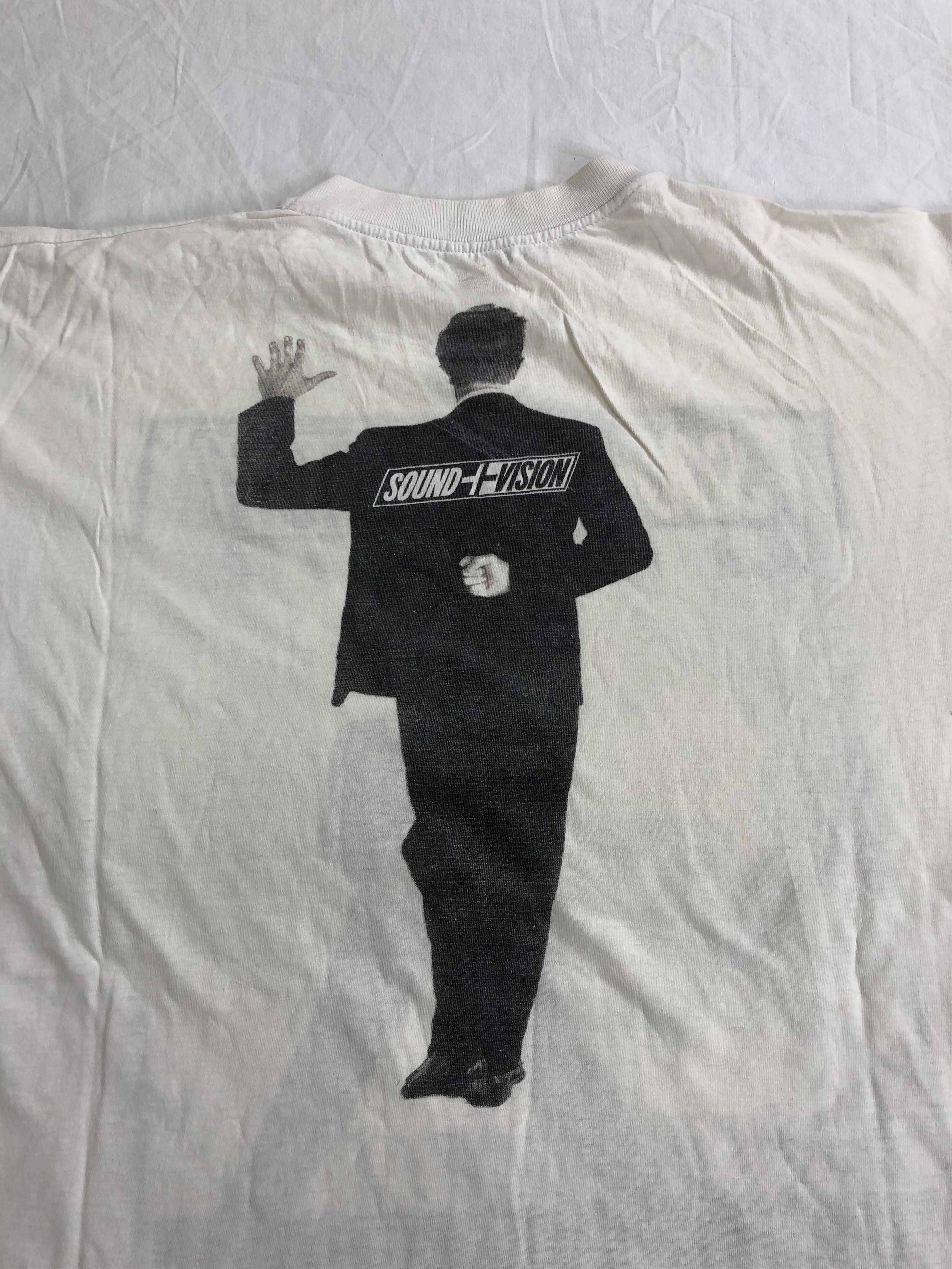 Band Tees Vintage 1990 David Bowie Sound + Vision (Iggy Pop) Size US L / EU 52-54 / 3 - 7 Thumbnail