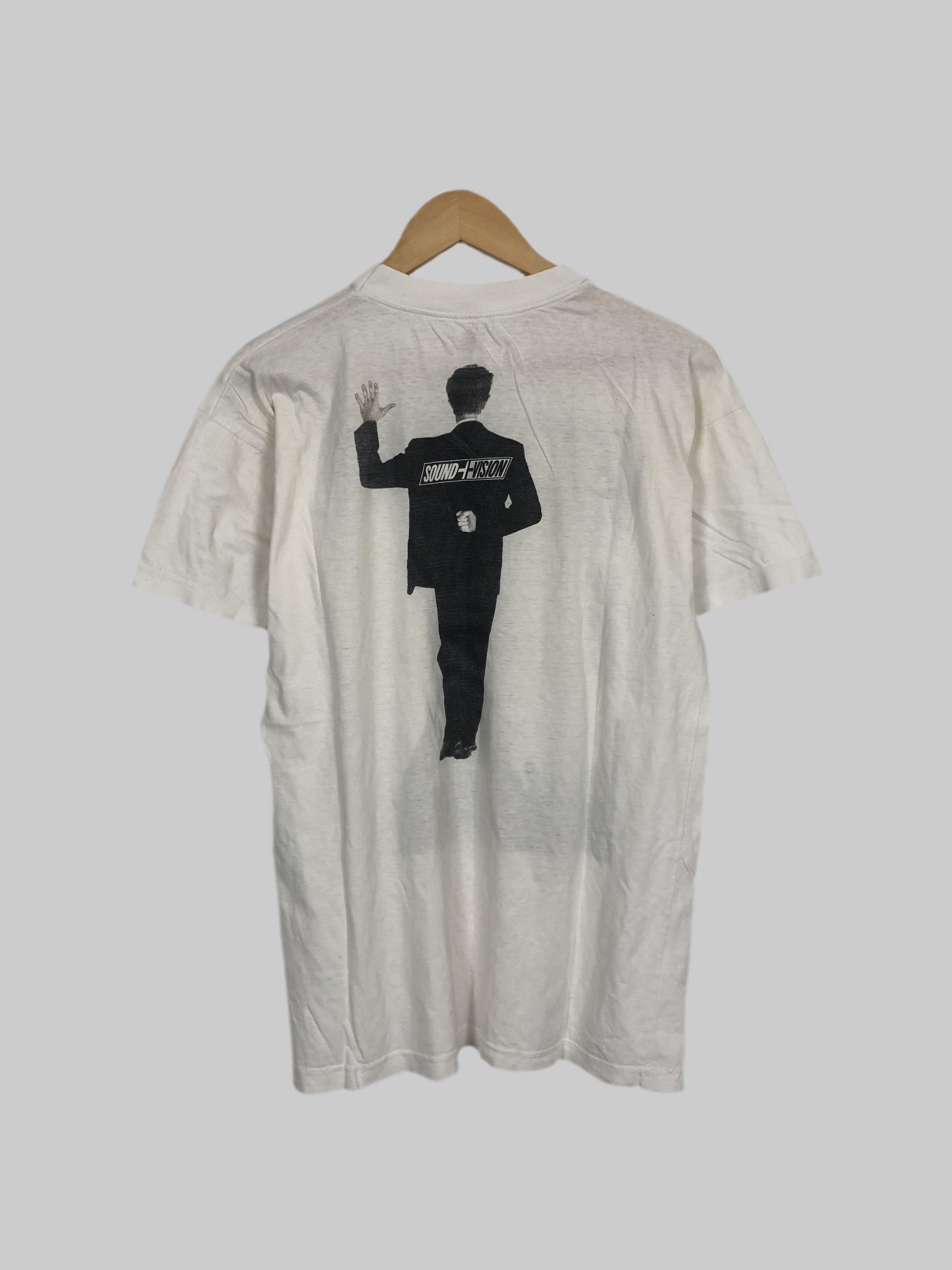 Band Tees Vintage 1990 David Bowie Sound + Vision (Iggy Pop) Size US L / EU 52-54 / 3 - 2 Thumbnail