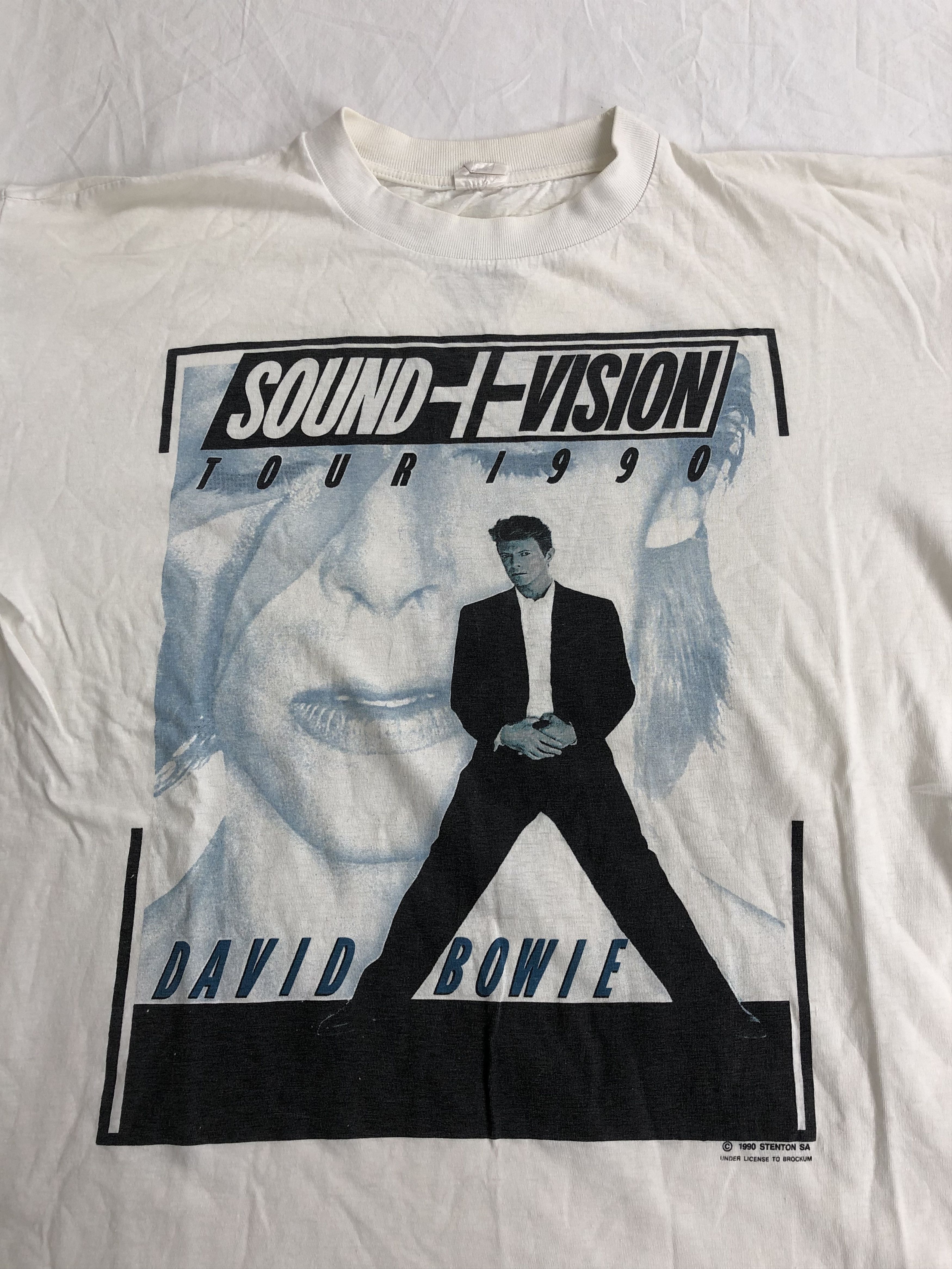 Band Tees Vintage 1990 David Bowie Sound + Vision (Iggy Pop) Size US L / EU 52-54 / 3 - 3 Thumbnail