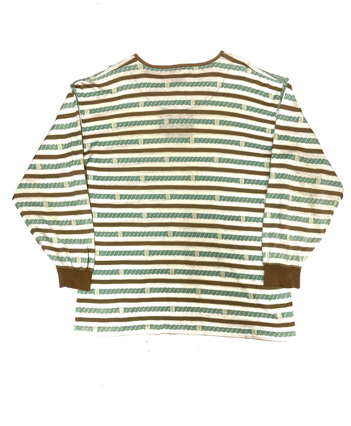 Celine Vintage 90's Celine Paris Stripe Long Sleeve Shirt Size US M / EU 48-50 / 2 - 2 Thumbnail