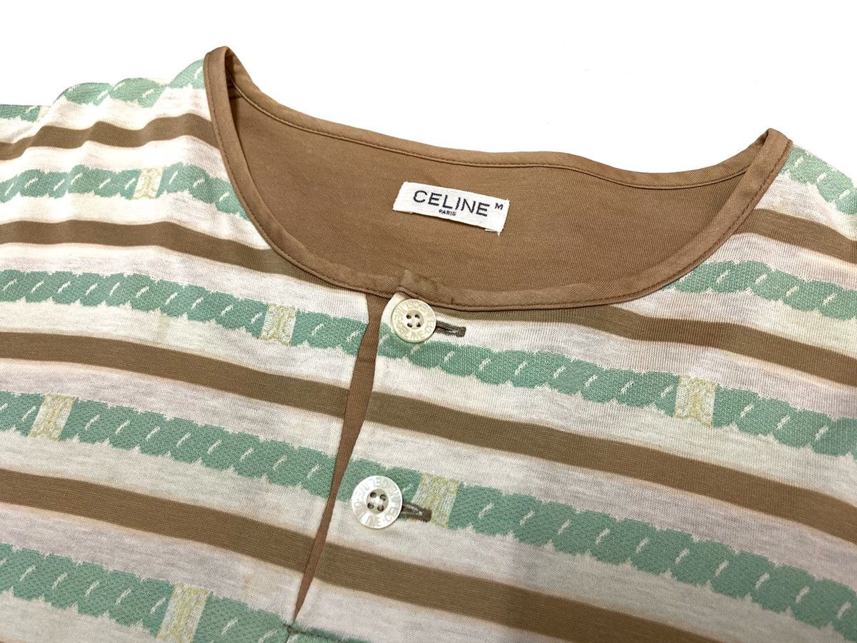 Celine Vintage 90's Celine Paris Stripe Long Sleeve Shirt Size US M / EU 48-50 / 2 - 5 Thumbnail