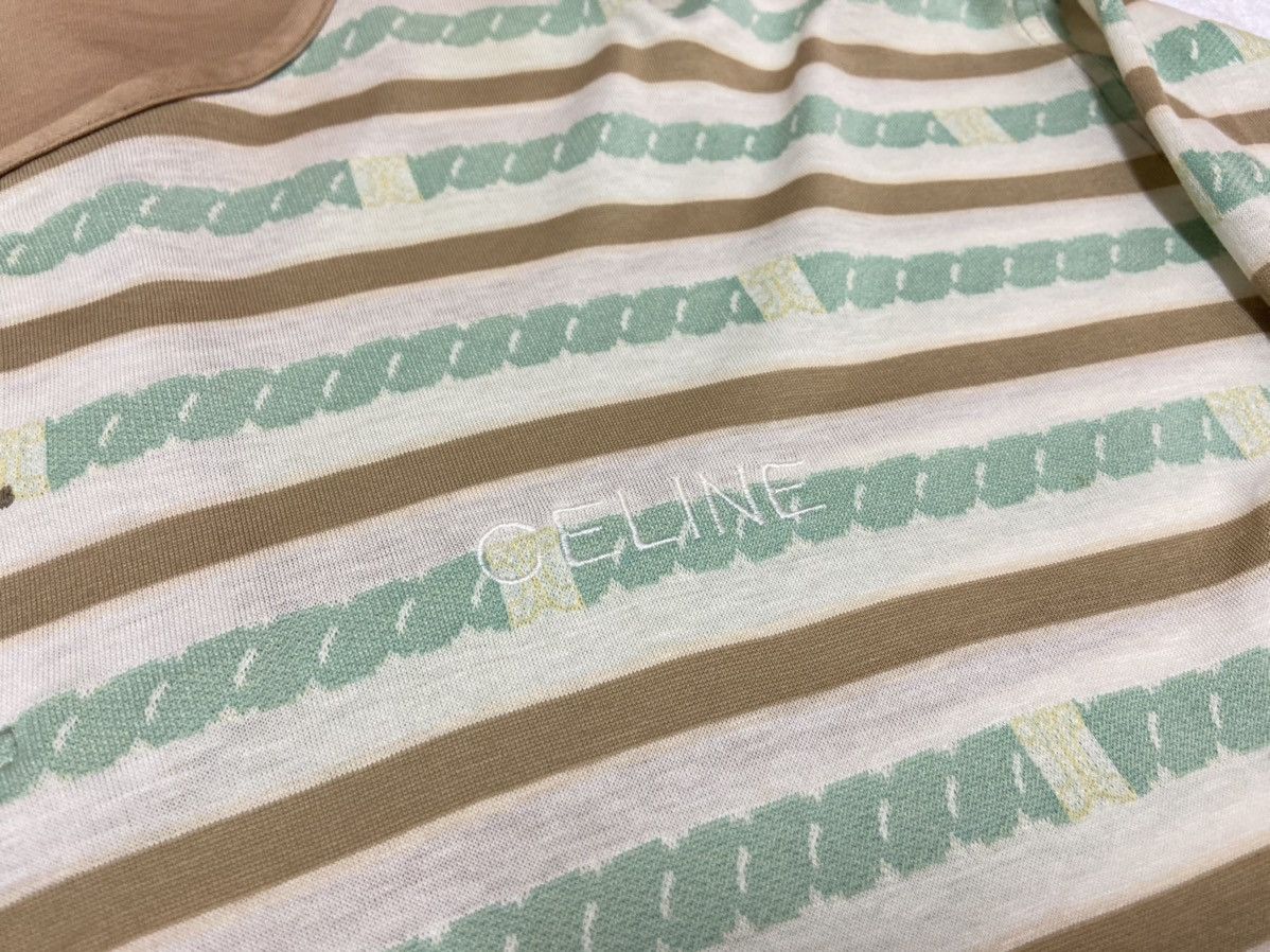 Celine Vintage 90's Celine Paris Stripe Long Sleeve Shirt Size US M / EU 48-50 / 2 - 6 Thumbnail