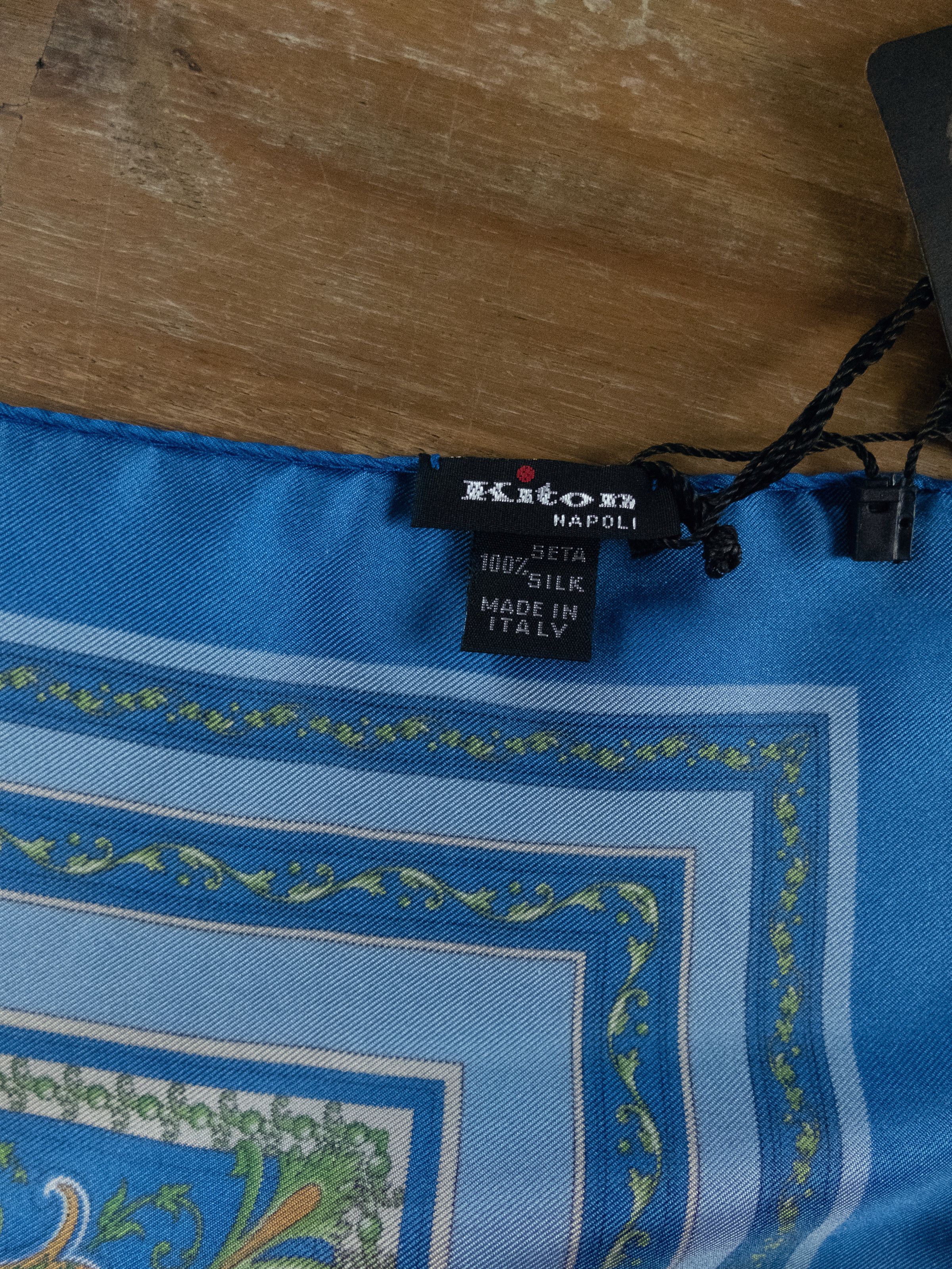 Kiton KITON Napoli blue silk pocket square authentic - NWT Size ONE SIZE - 5 Thumbnail