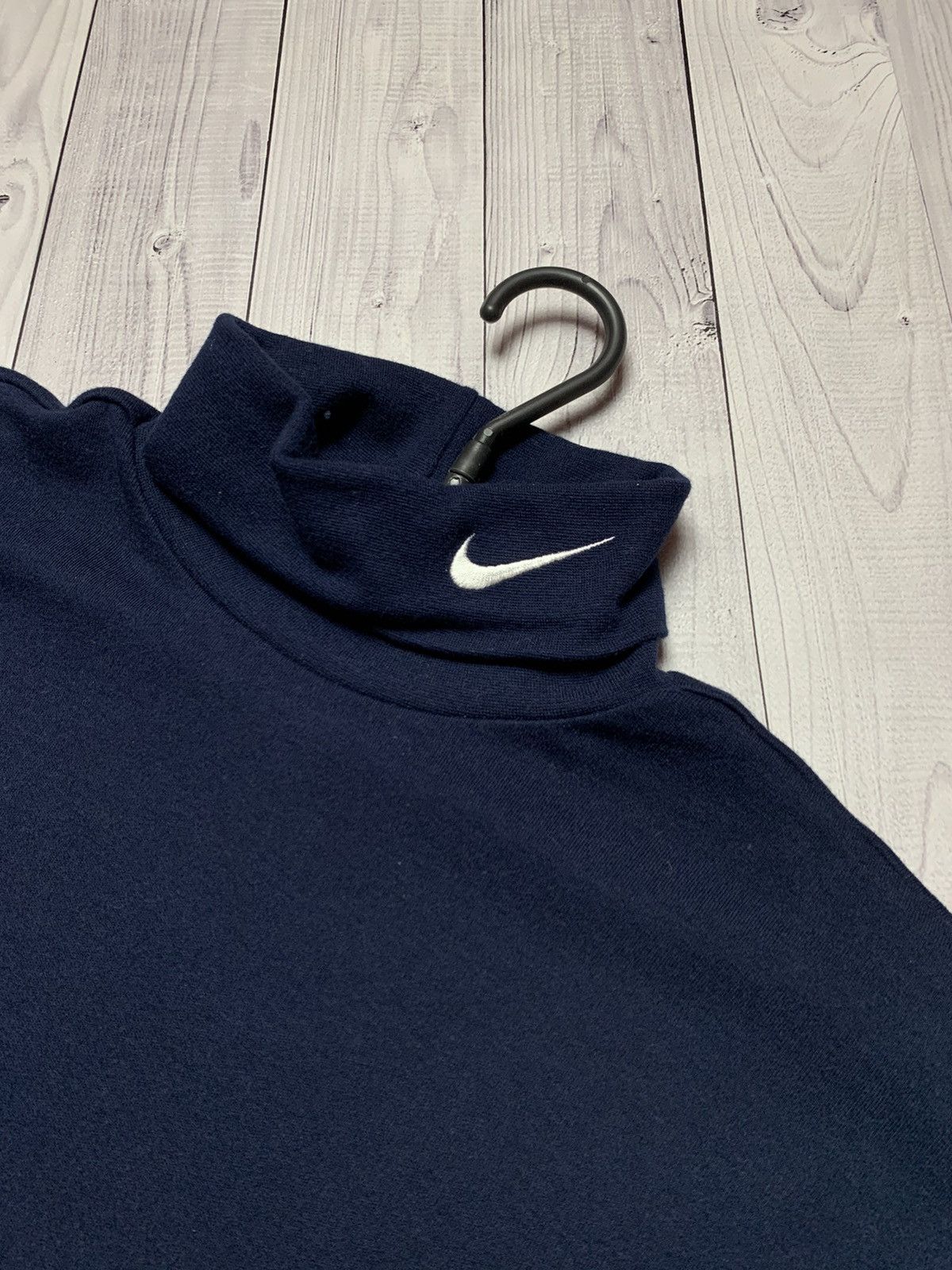 Nike × Vintage Vintage Nike turtleneck sweatshirt logo size XL Size US XL / EU 56 / 4 - 2 Thumbnail