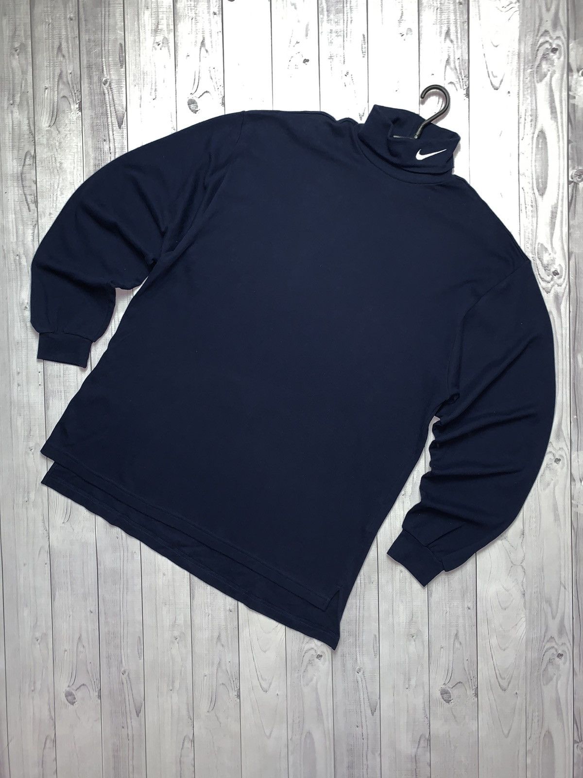 Nike × Vintage Vintage Nike turtleneck sweatshirt logo size XL Size US XL / EU 56 / 4 - 1 Thumbnail