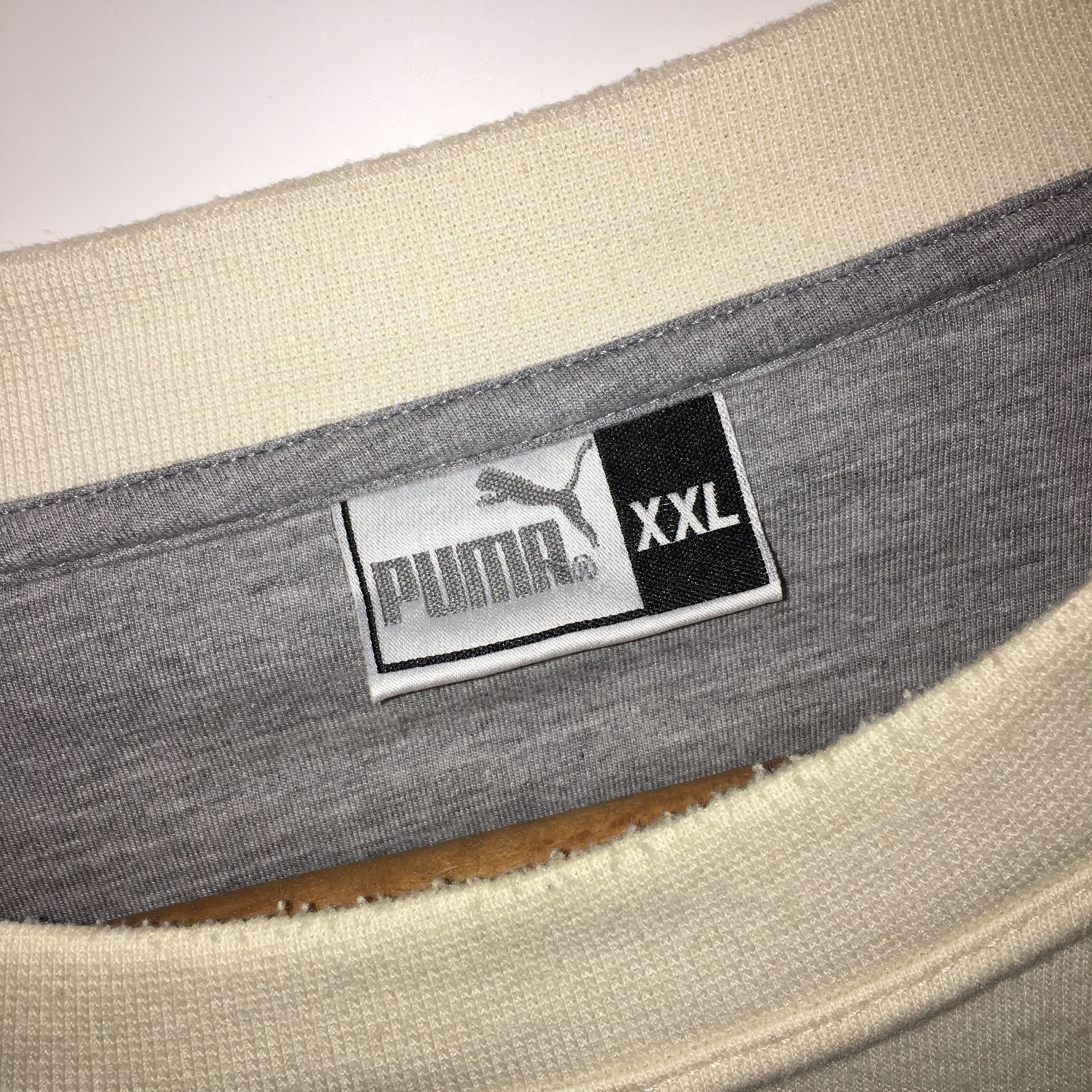 Puma × Vintage Puma Vintage Big Logo Cream Beige Oversized Sweatshirt Size US XXL / EU 58 / 5 - 4 Thumbnail