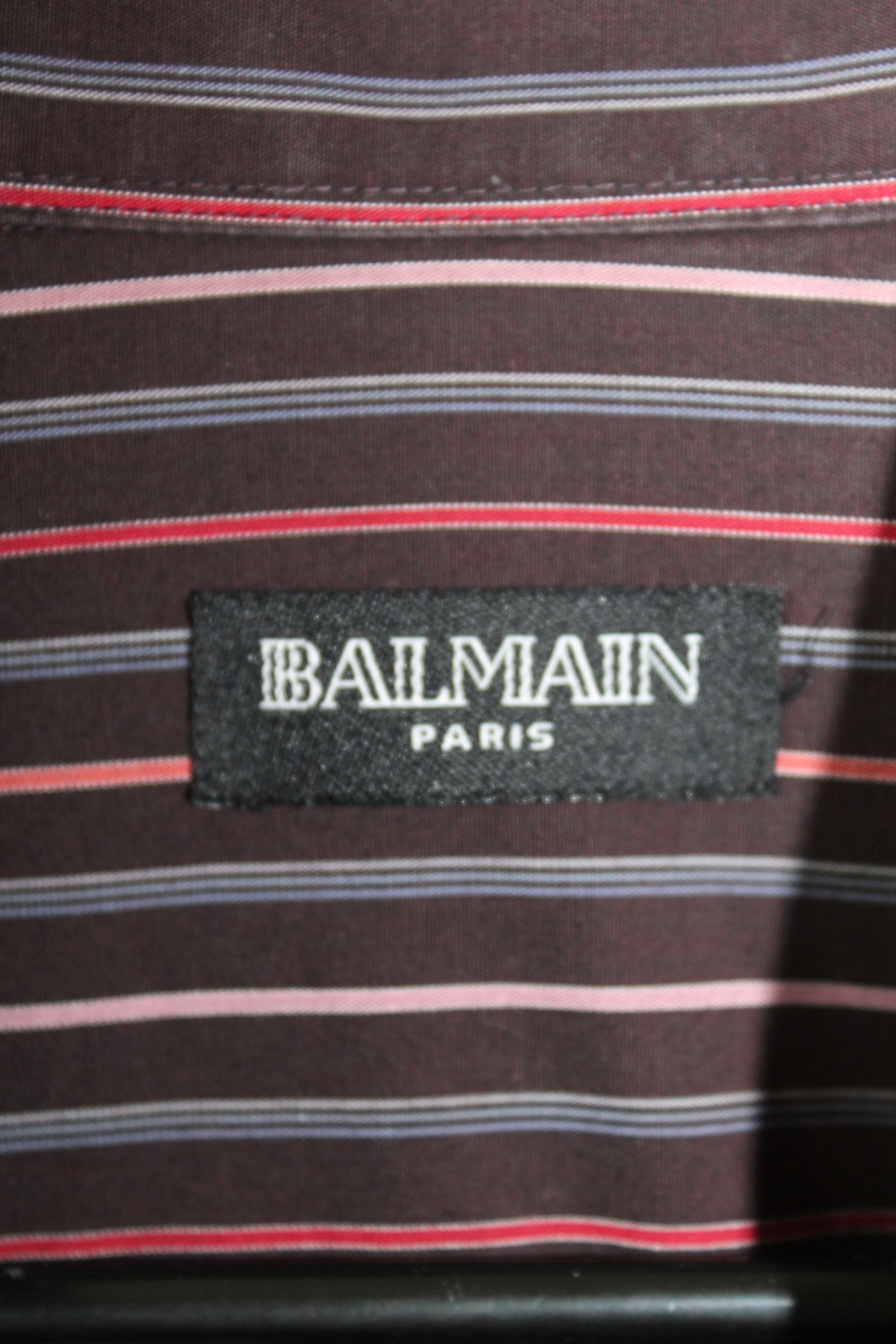 Balmain BALMAIN Striped Shirt long sleeve Cotton Size US L / EU 52-54 / 3 - 3 Thumbnail