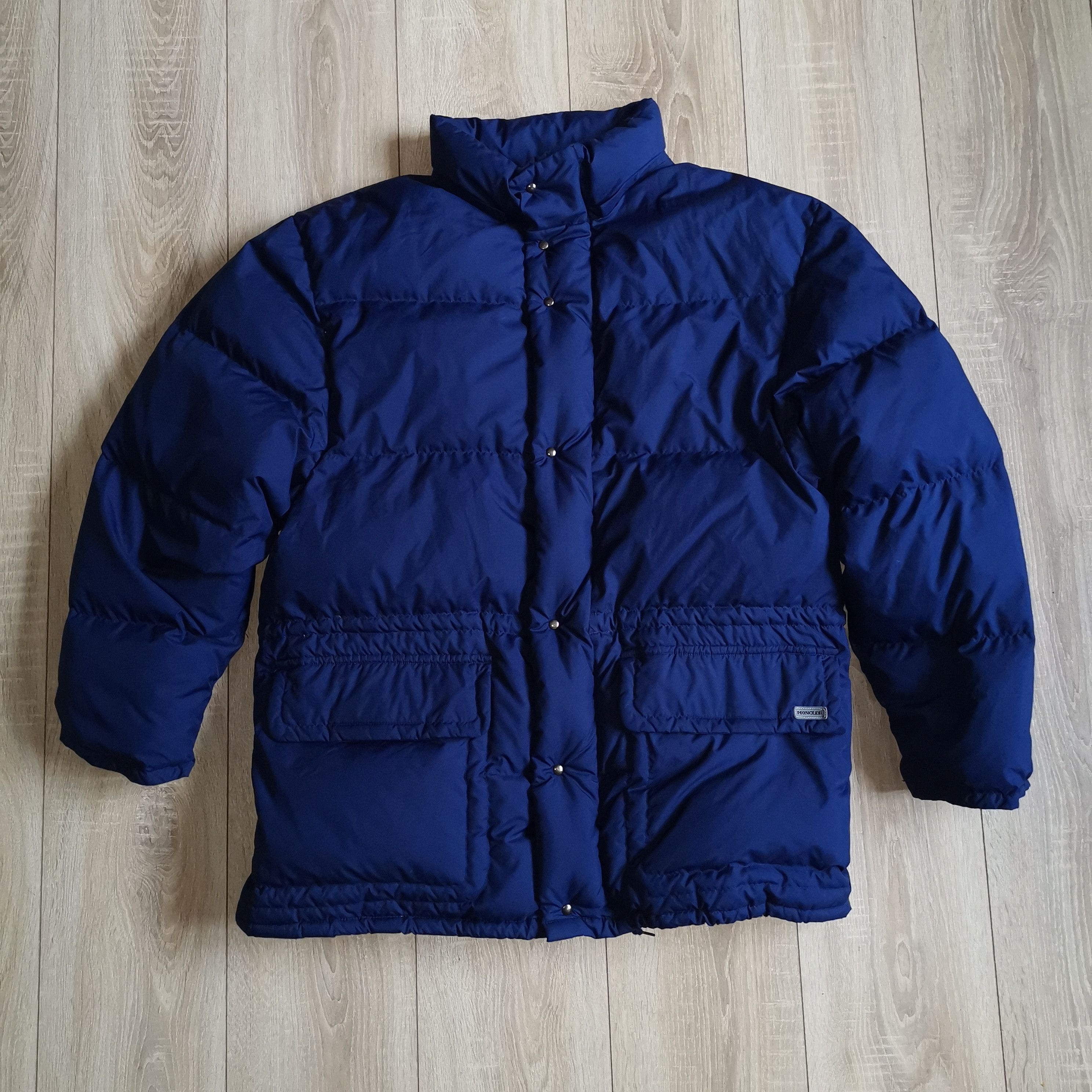 Image of 80's Moncler Vintage Made In France Grenoble Paninaro Jacket in Blue, Men's (Size XL)