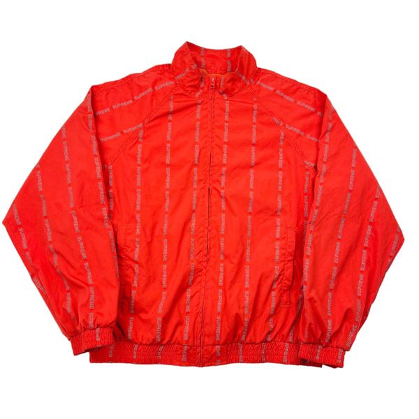 Supreme reflective outlet text track jacket