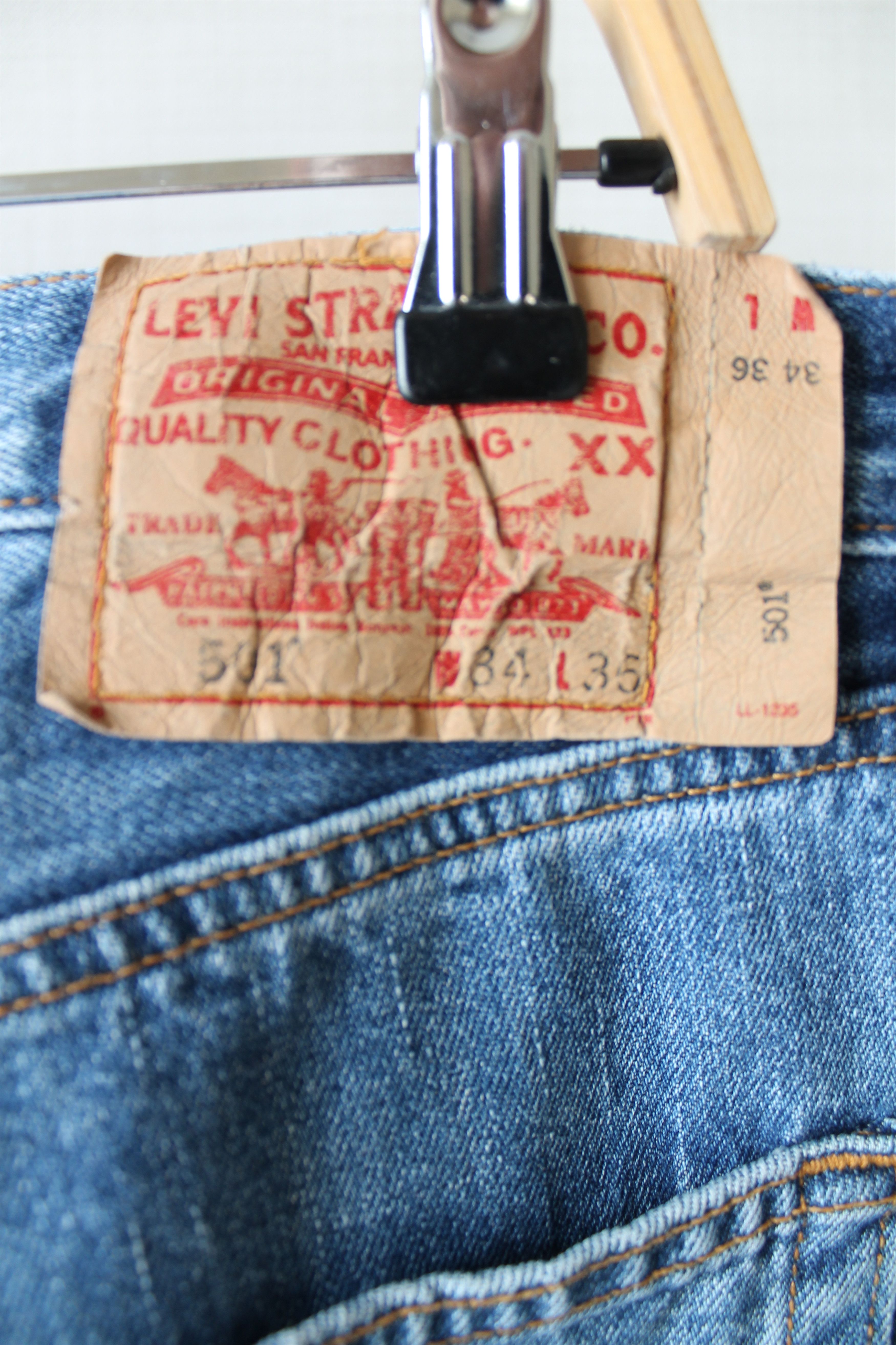 Levi's 1993 RARE Levi's 501 blue denim Pants Long 36 Kurt Cobain Size US 34 / EU 50 - 5 Thumbnail
