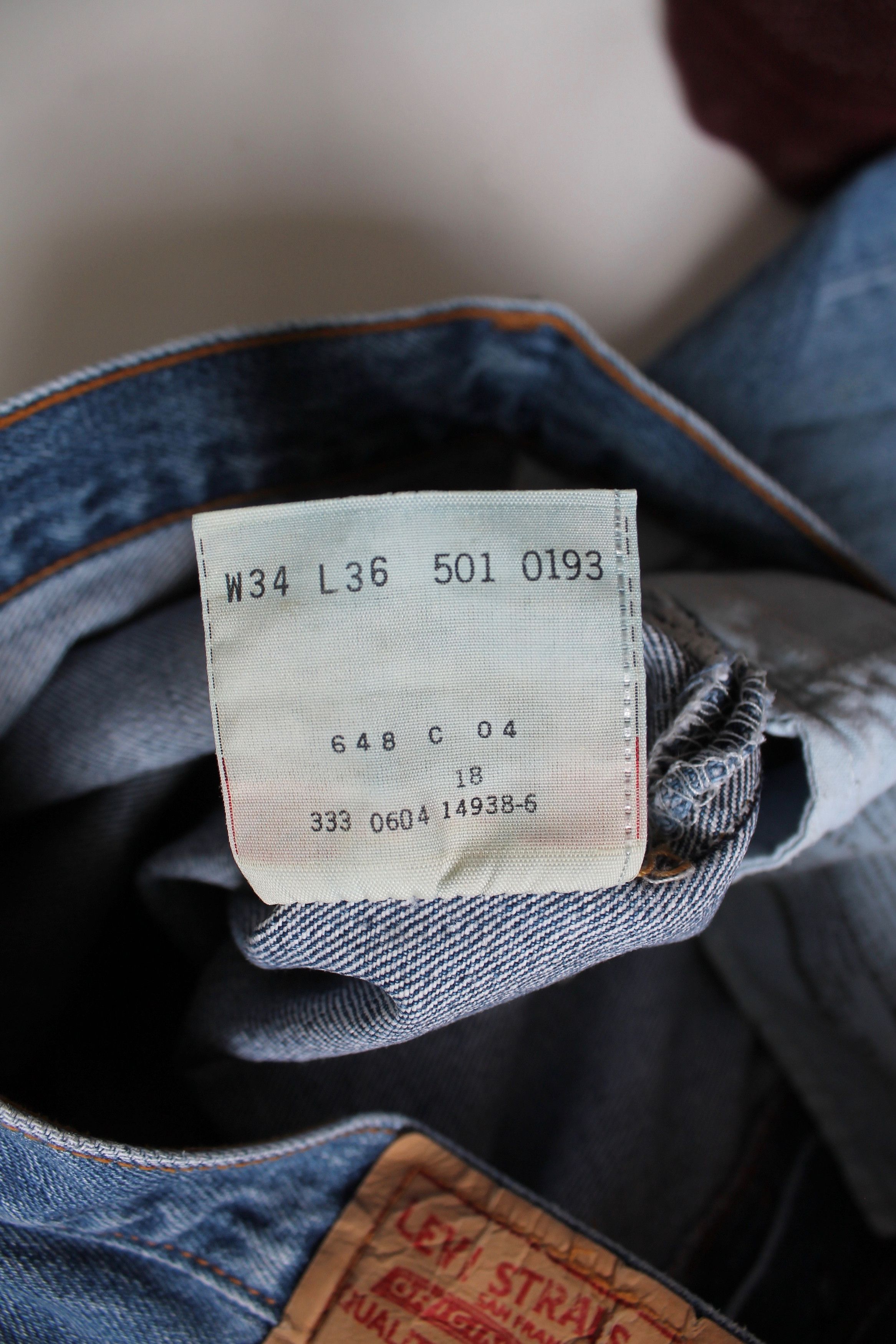 Levi's 1993 RARE Levi's 501 blue denim Pants Long 36 Kurt Cobain Size US 34 / EU 50 - 11 Thumbnail