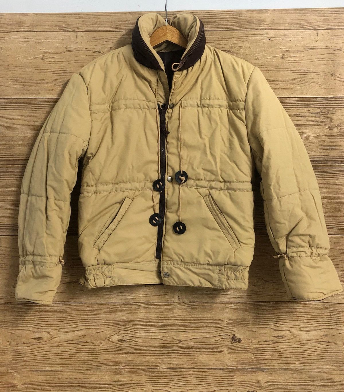 🔥Steals🔥 Vintage Leather Biker Jacket Reversible Puffer S