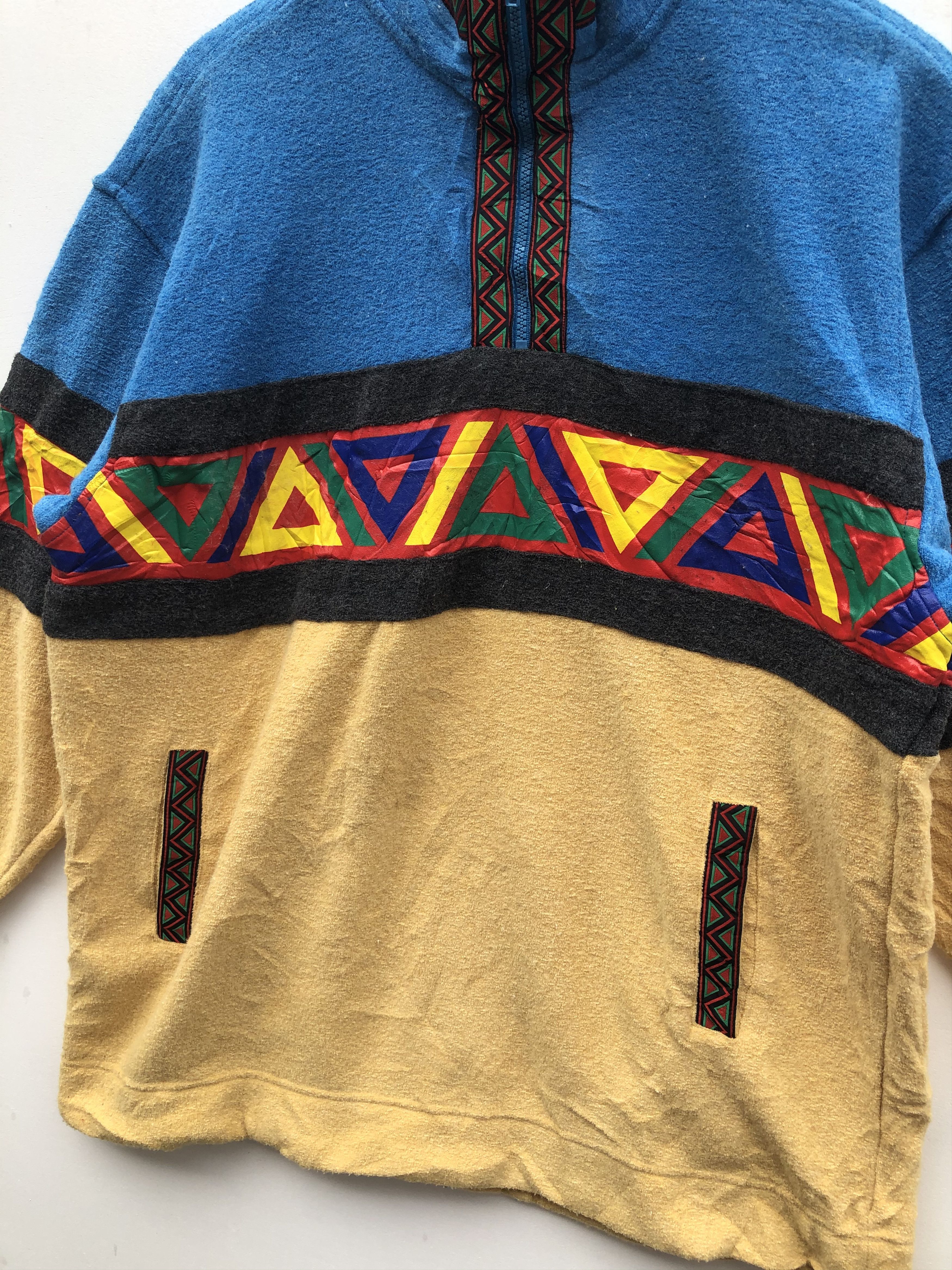 Japanese Brand × Vintage VINTAGE NAVAJO STYLE PATTERN FLEECE HALFZIPPER PULLOVER Size US L / EU 52-54 / 3 - 2 Thumbnail