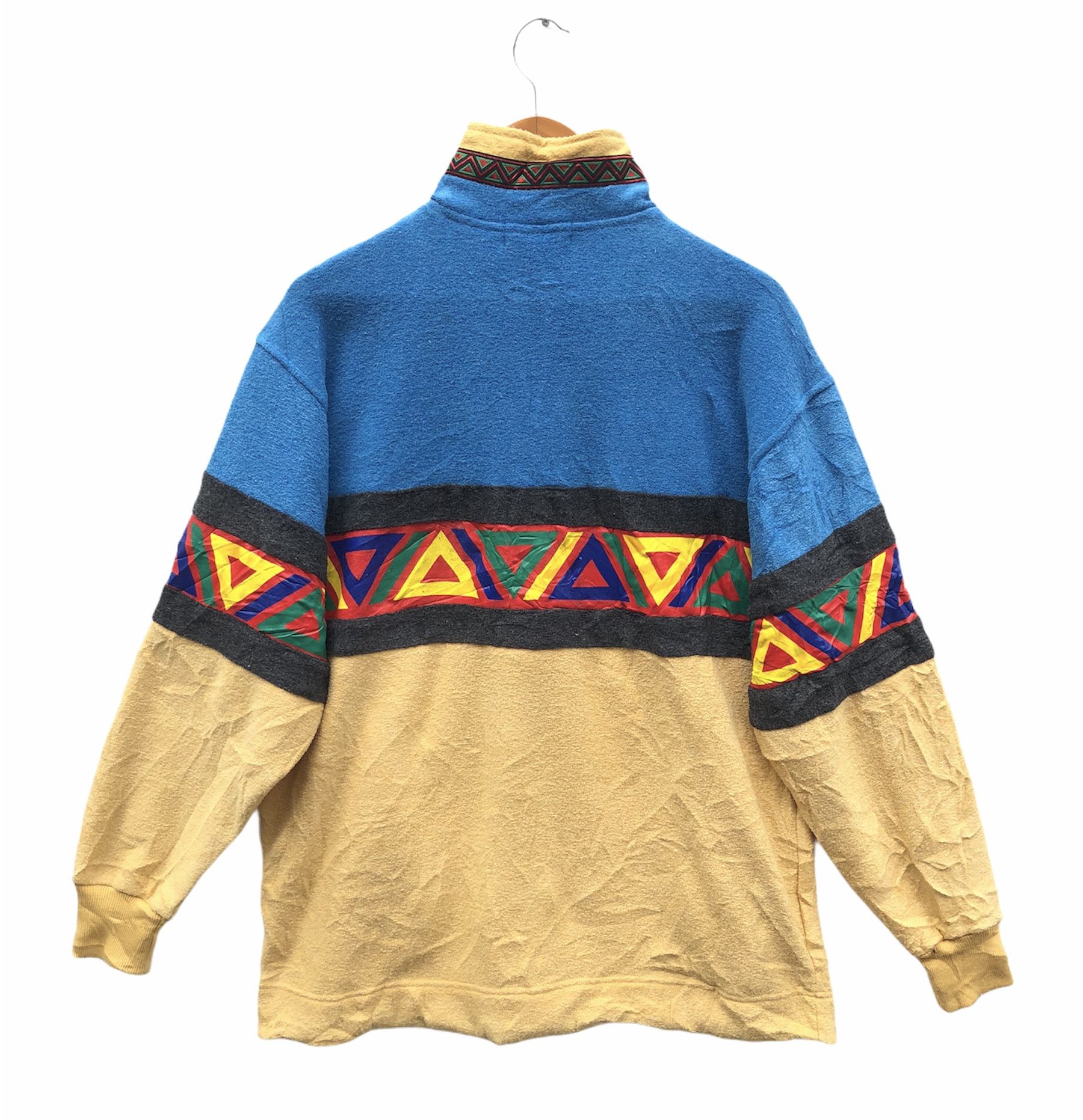Japanese Brand × Vintage VINTAGE NAVAJO STYLE PATTERN FLEECE HALFZIPPER PULLOVER Size US L / EU 52-54 / 3 - 3 Thumbnail